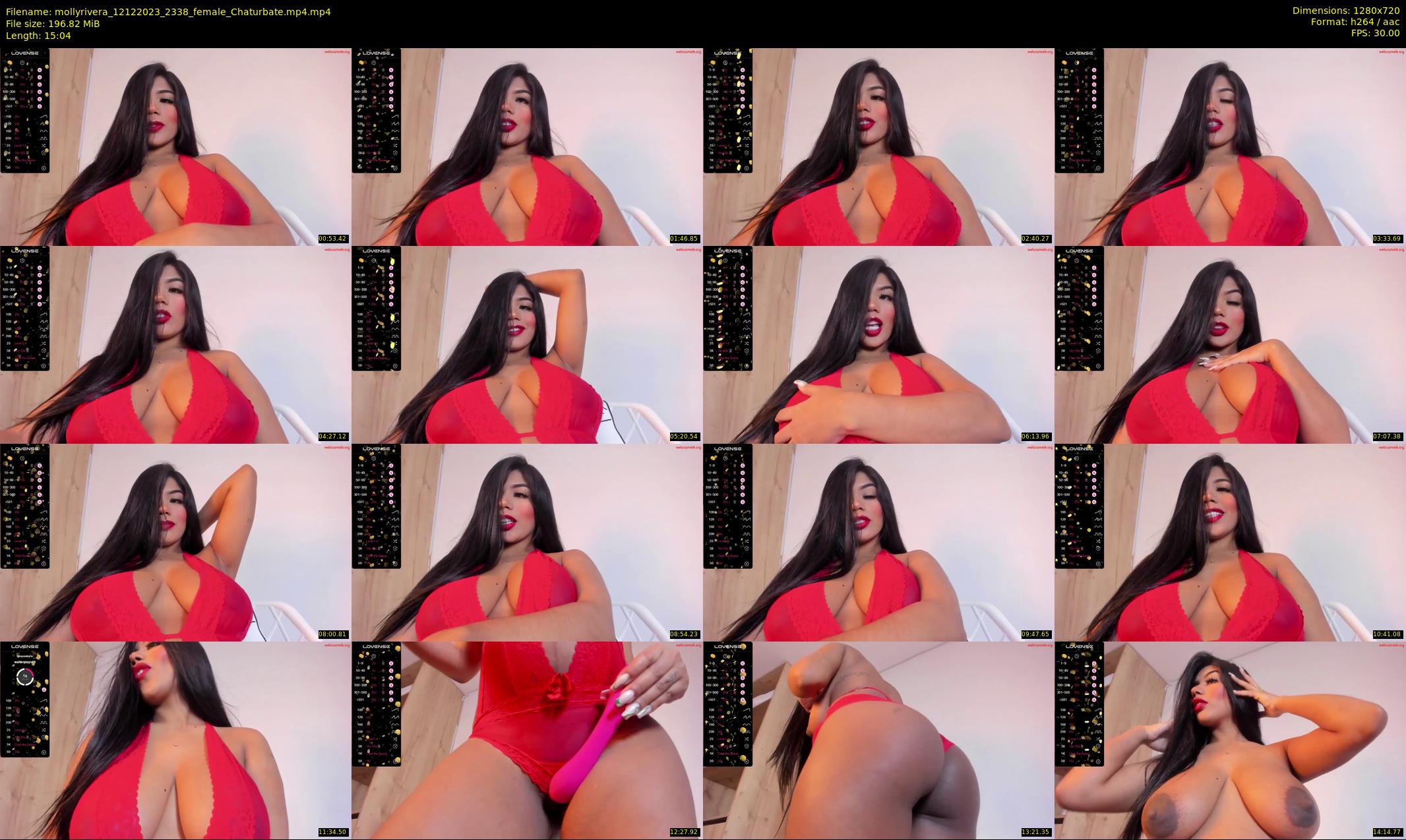 mollyrivera — 16 minute Chaturbate female cam show recording, 720p, Dec 12, 2023