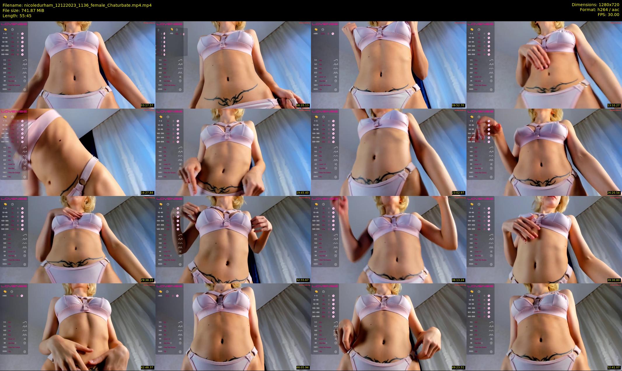 nicoledurham — 56 minute Chaturbate female cam show recording, 720p, Dec 12, 2023