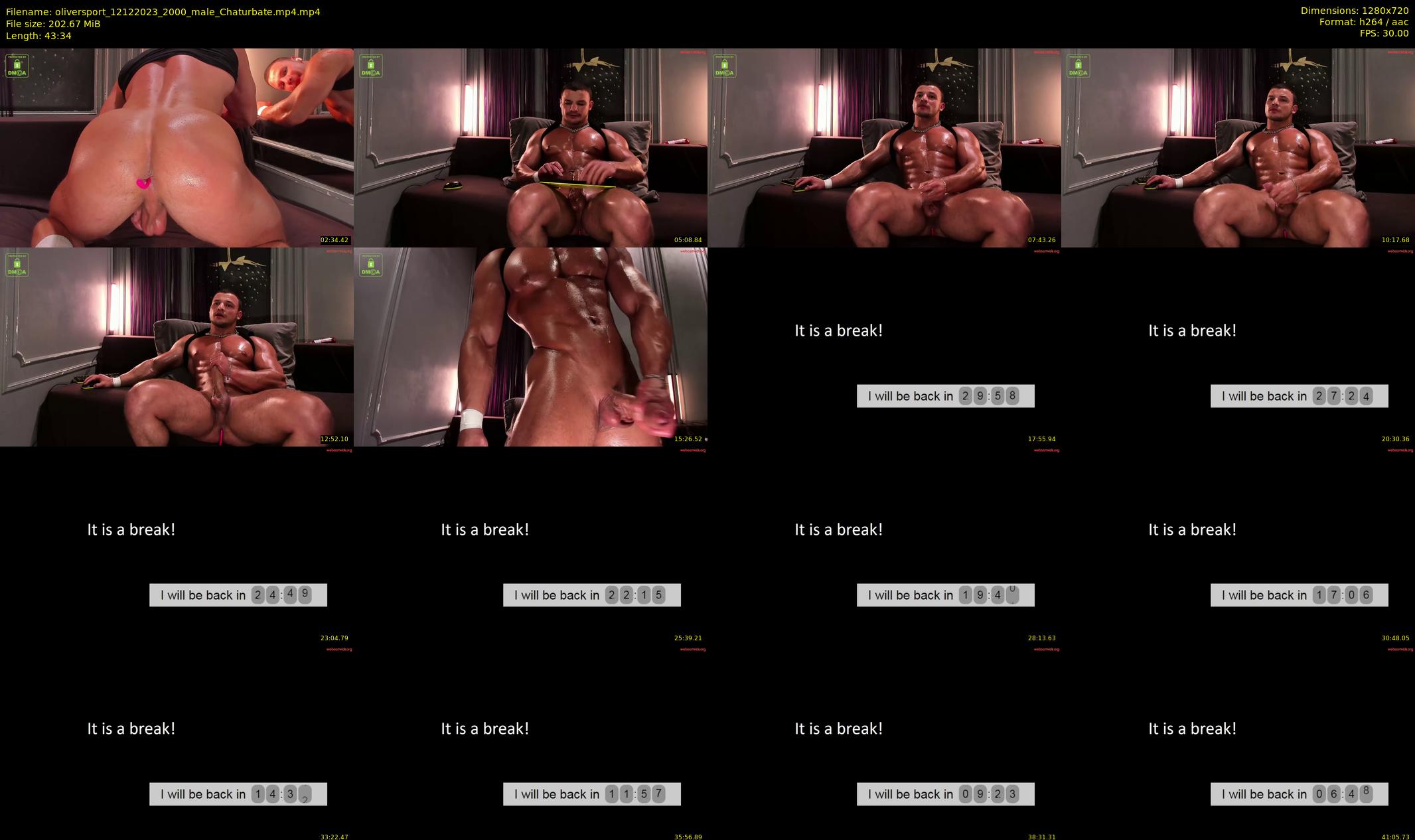 oliversport — 44 minute Chaturbate male cam show recording, 720p, Dec 12, 2023