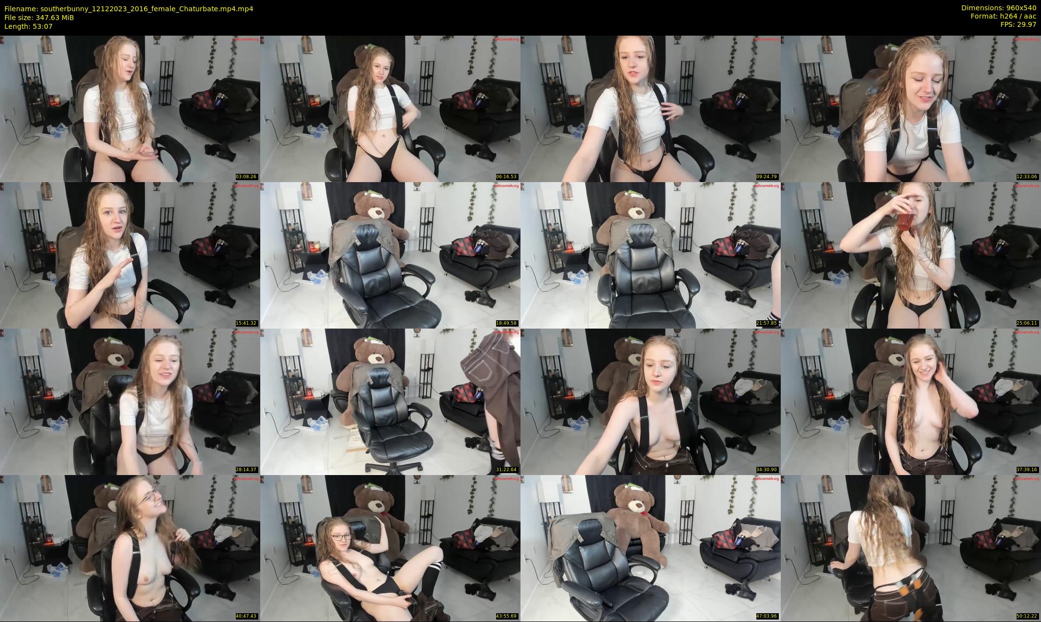 southerbunny — 54 minute Chaturbate female cam show recording, 480p, Dec 12, 2023