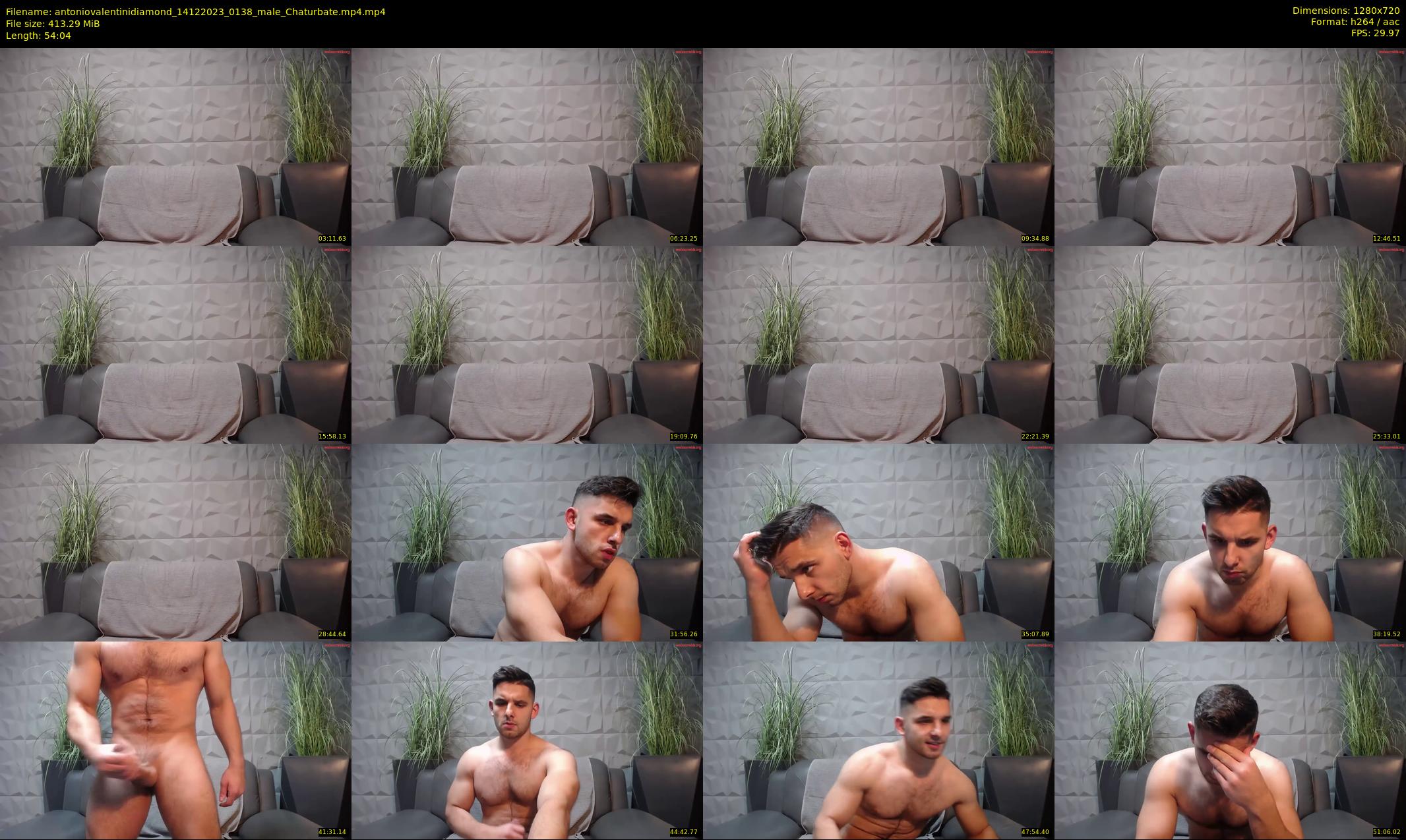 antoniovalentinidiamond — 55 minute Chaturbate male cam show recording, 720p, Dec 14, 2023