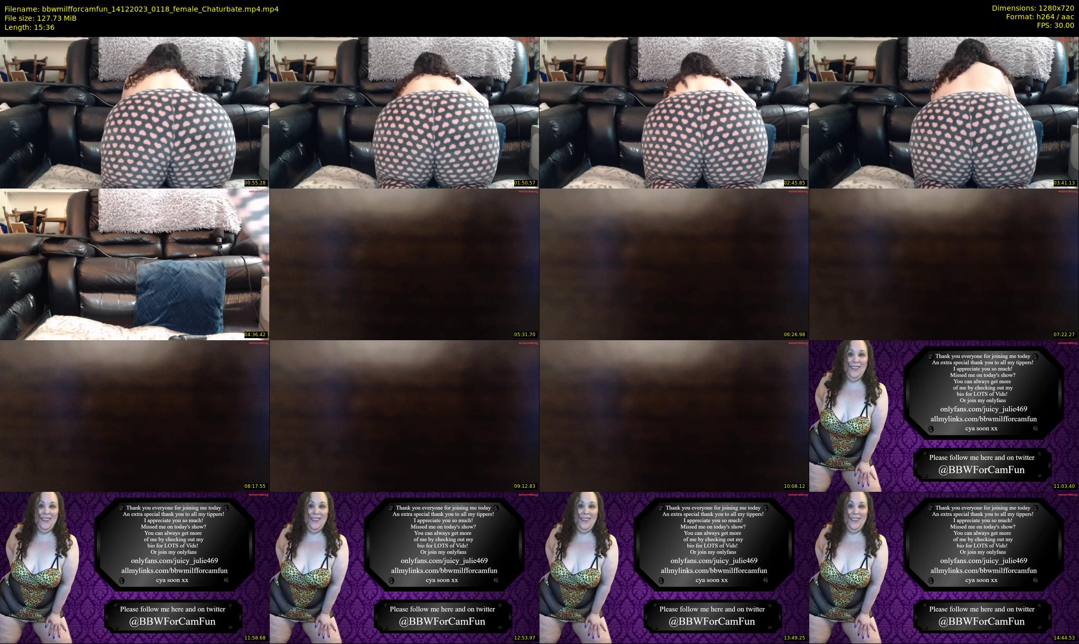 bbwmilfforcamfun — 16 minute Chaturbate female cam show recording, 720p, Dec 14, 2023