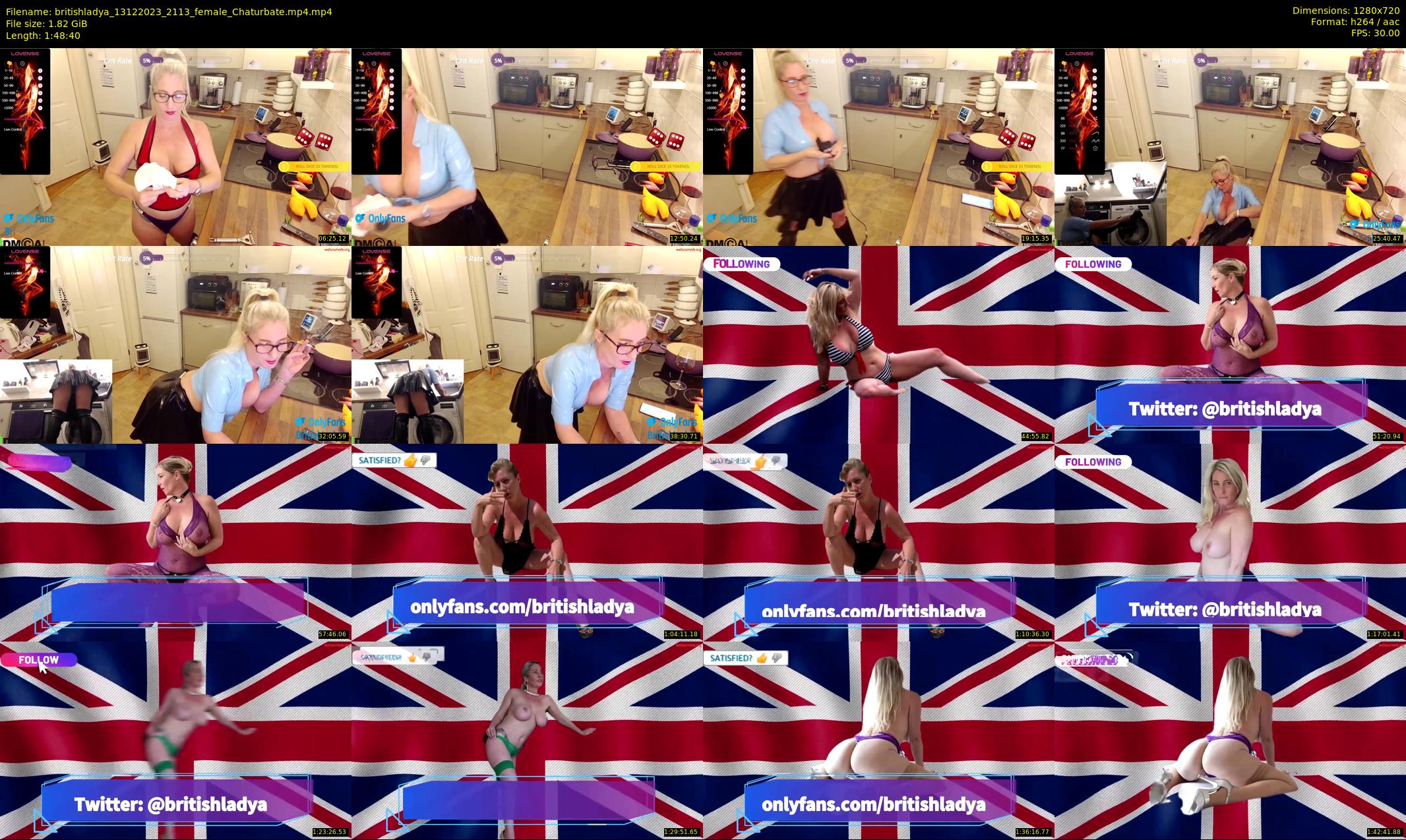 britishladya — 109 minute Chaturbate female cam show recording, 720p, Dec 13, 2023