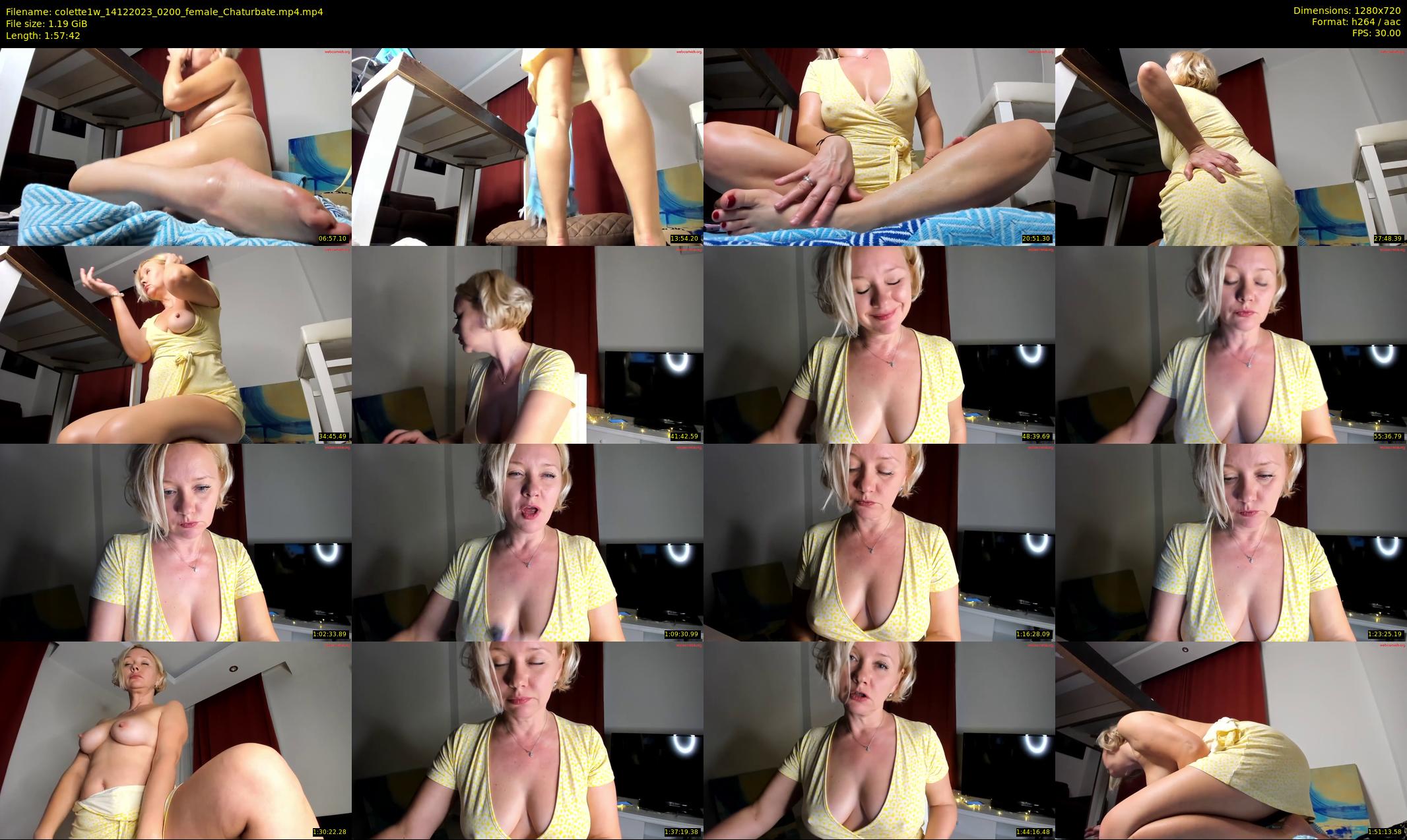 colette1w — 118 minute Chaturbate female cam show recording, 720p, Dec 14, 2023
