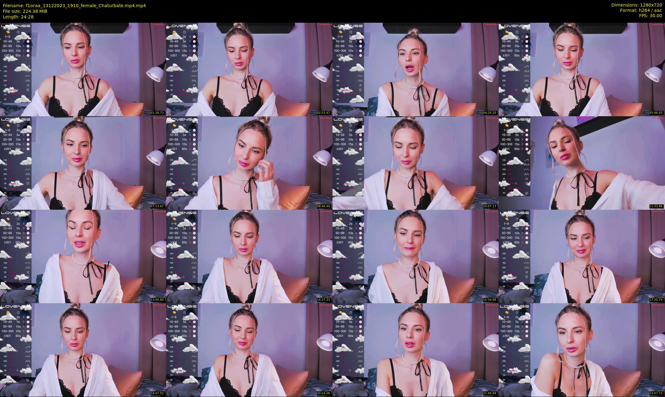 f1oraa — 25 minute Chaturbate female cam show recording, 720p, Dec 13, 2023