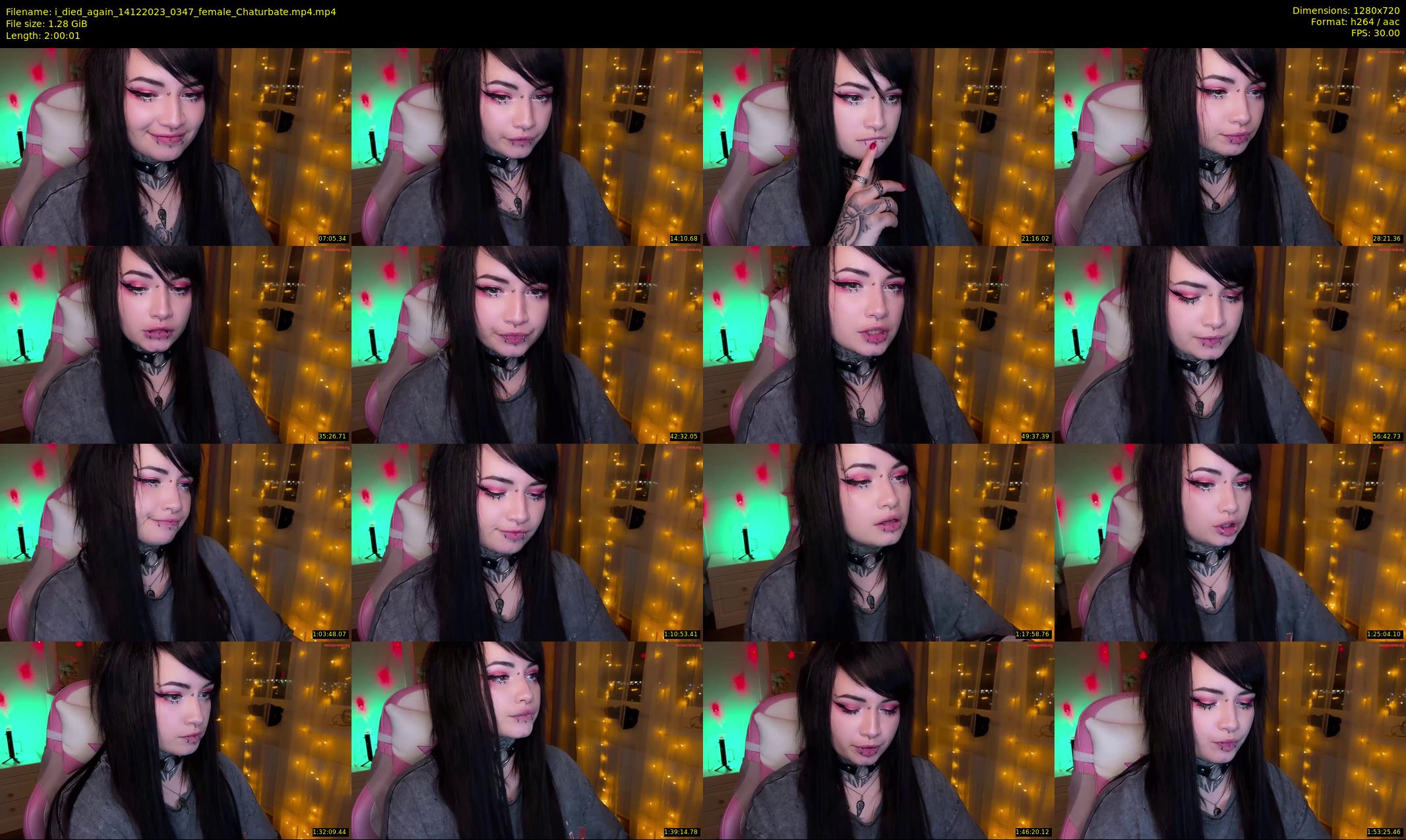 i_died_again — 121 minute Chaturbate female cam show recording, 720p, Dec 14, 2023