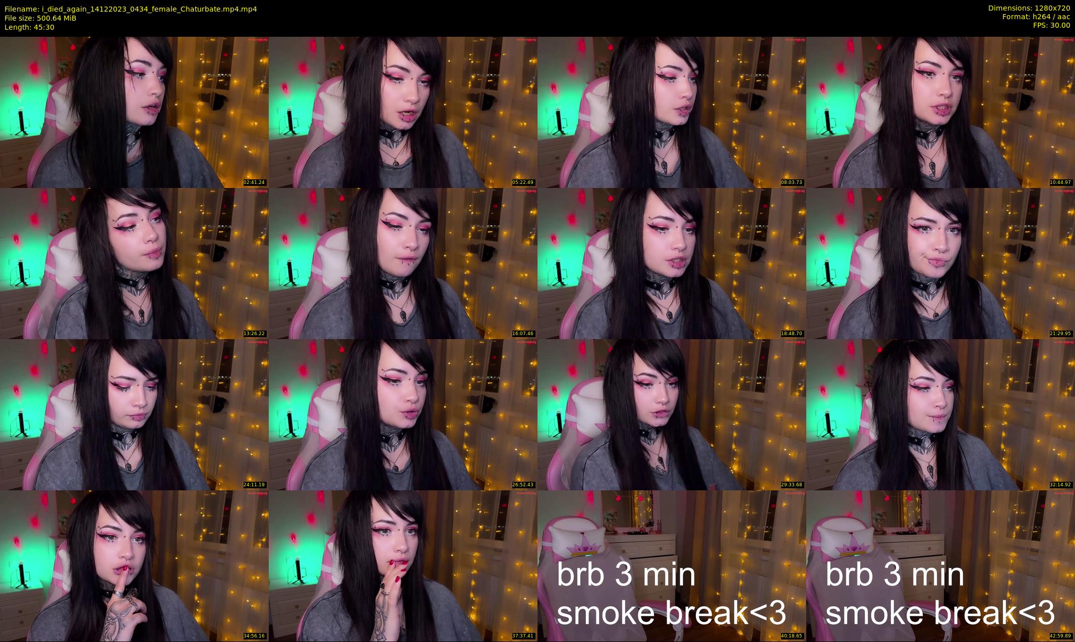 i_died_again — 46 minute Chaturbate female cam show recording, 720p, Dec 14, 2023