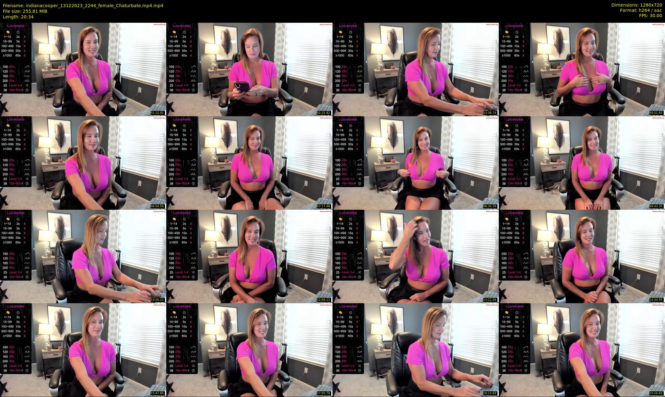 indianacooper — 21 minute Chaturbate female cam show recording, 720p, Dec 13, 2023