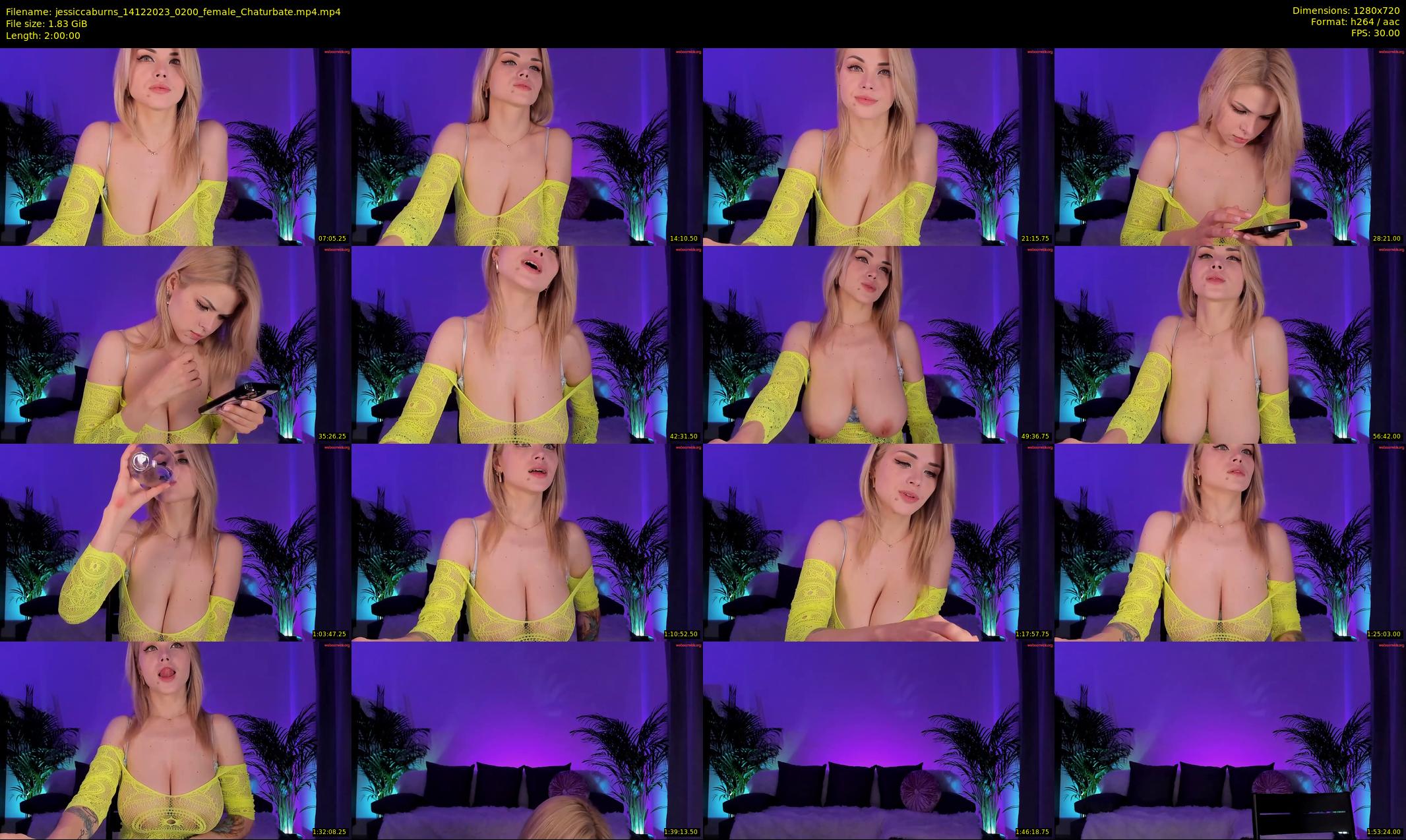 jessiccaburns — 120 minute Chaturbate female cam show recording, 720p, Dec 14, 2023