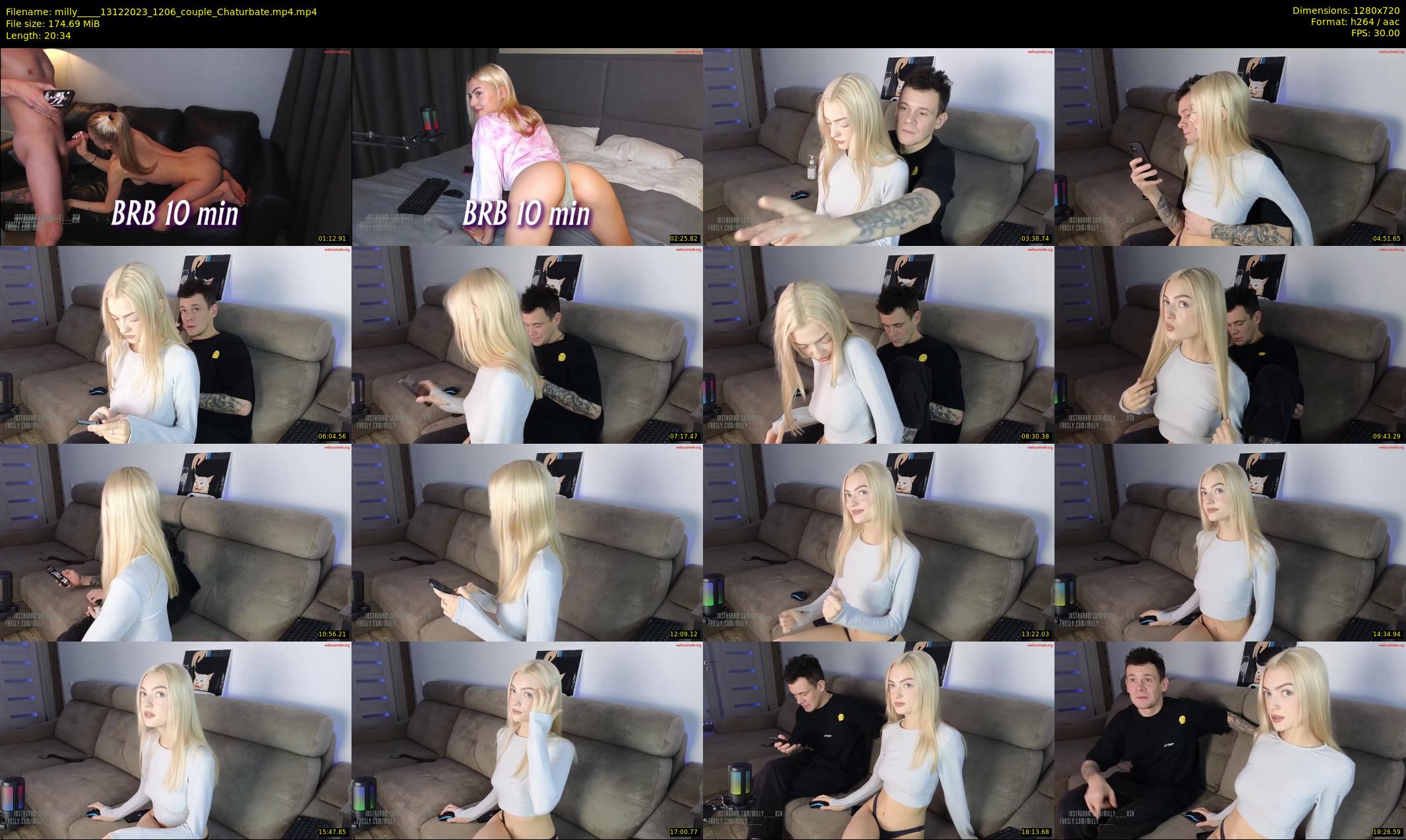 milly____ — 21 minute Chaturbate couple cam show recording, 720p, Dec 13, 2023