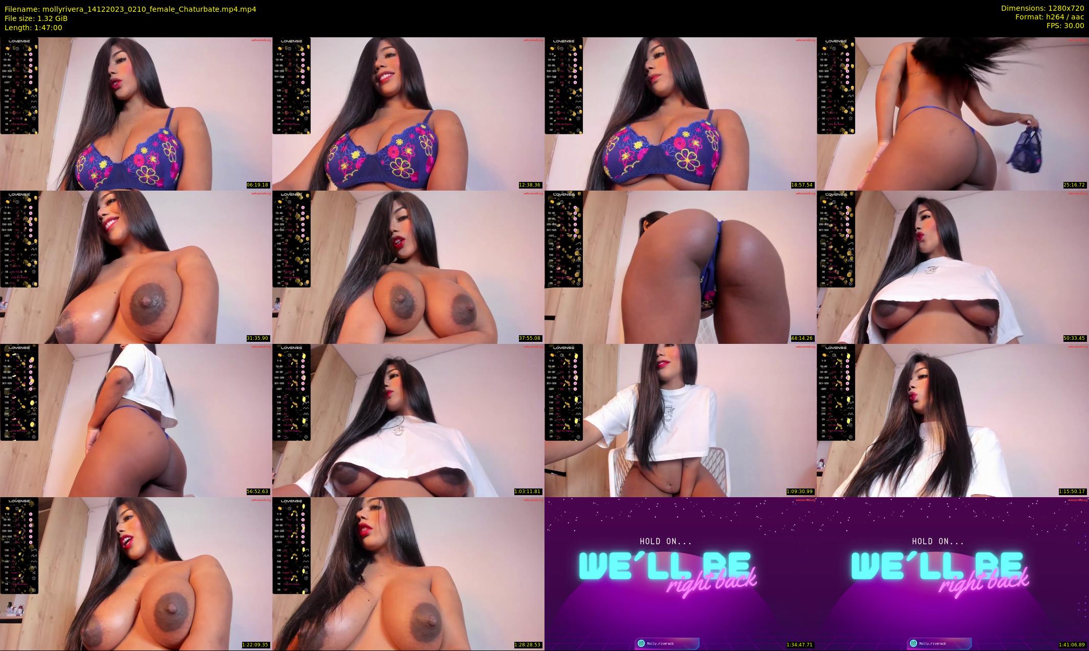 mollyrivera — 107 minute Chaturbate female cam show recording, 720p, Dec 14, 2023