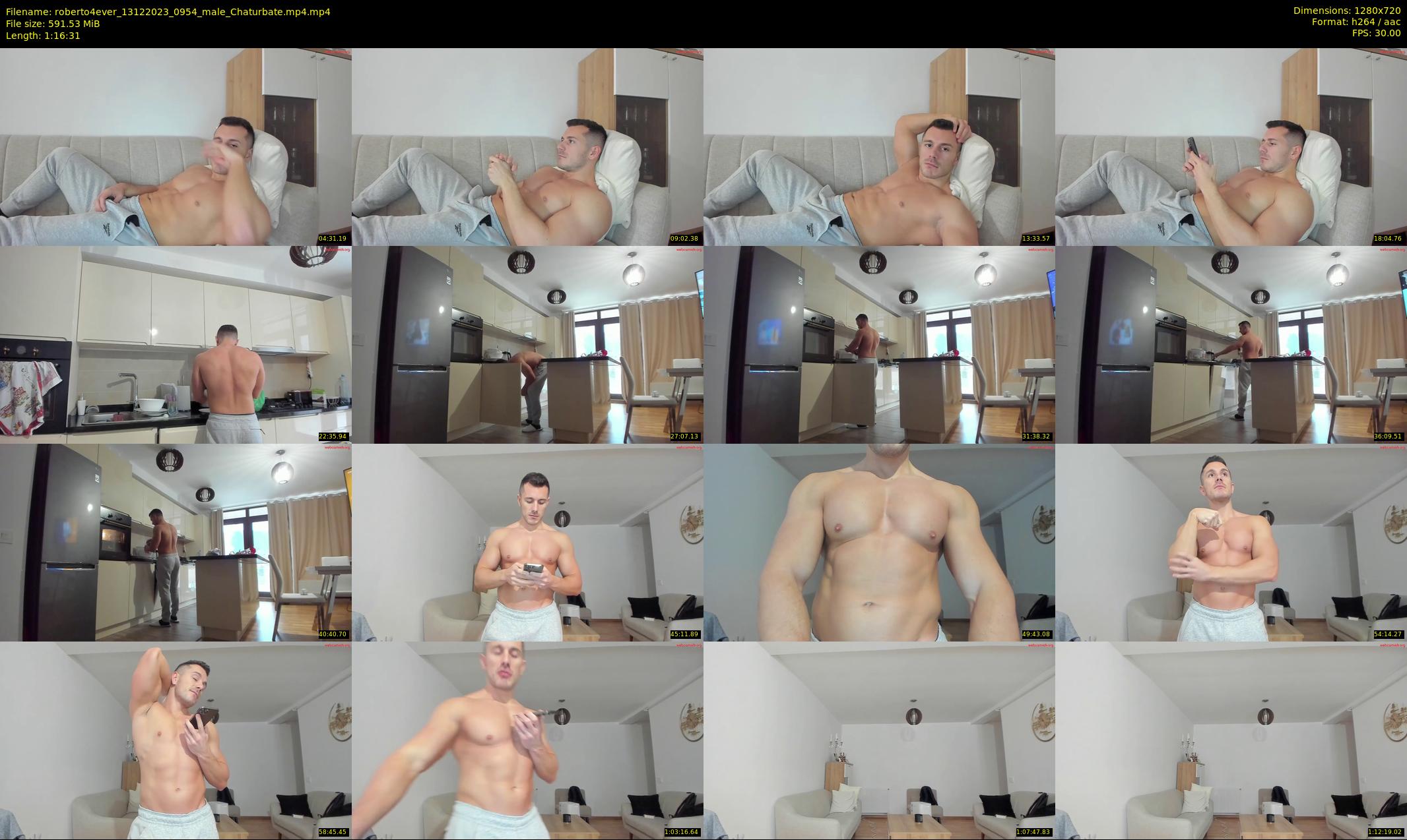 roberto4ever — 77 minute Chaturbate male cam show recording, 720p, Dec 13, 2023