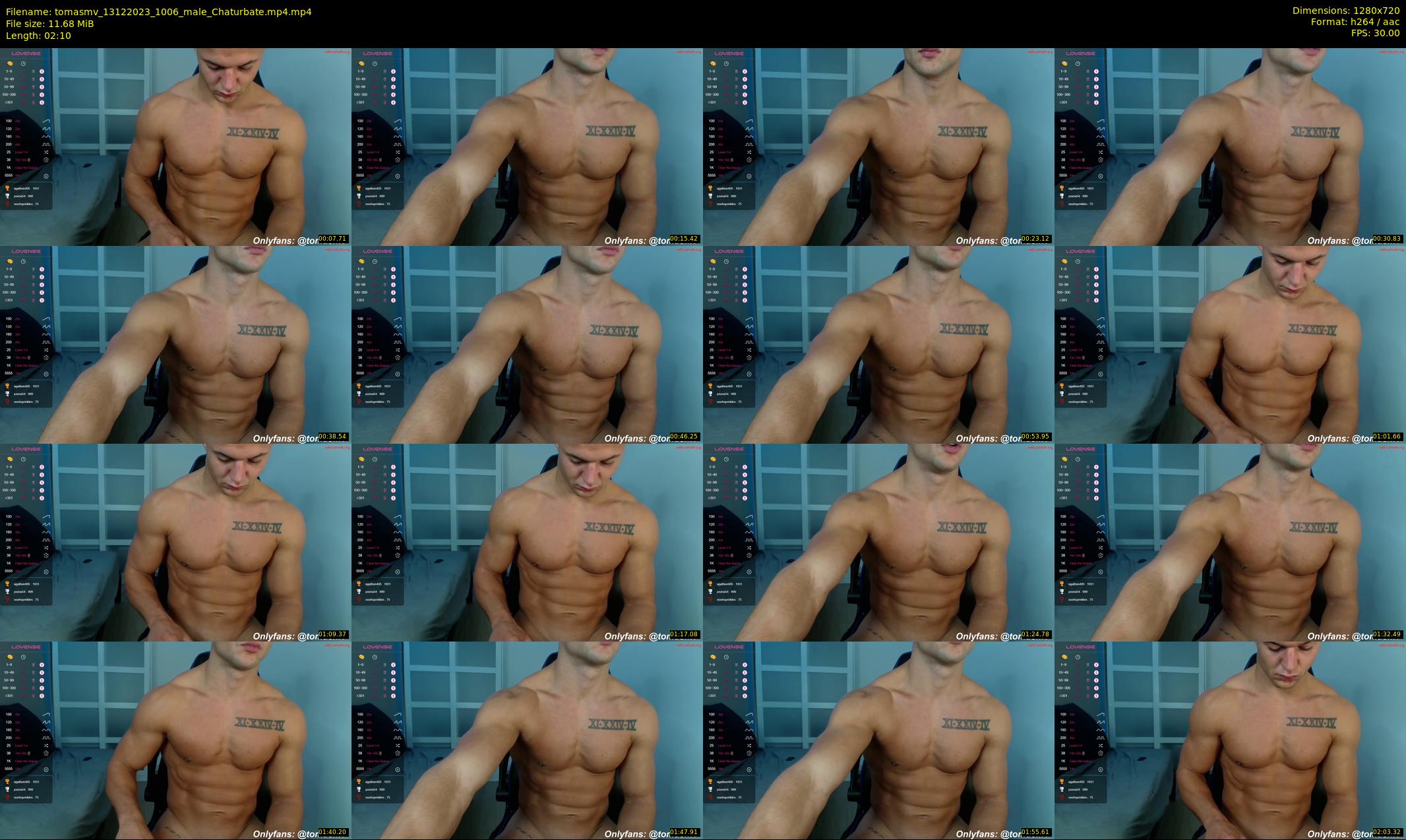tomasmv — 3 minute Chaturbate male cam show recording, 720p, Dec 13, 2023