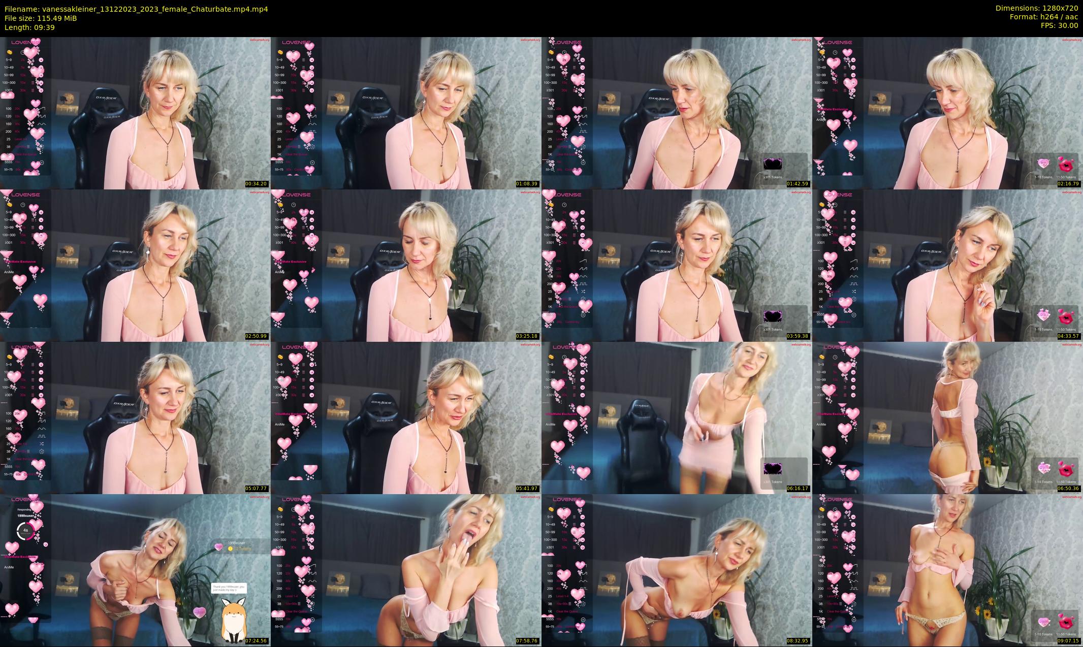 vanessakleiner — 10 minute Chaturbate female cam show recording, 720p, Dec 13, 2023