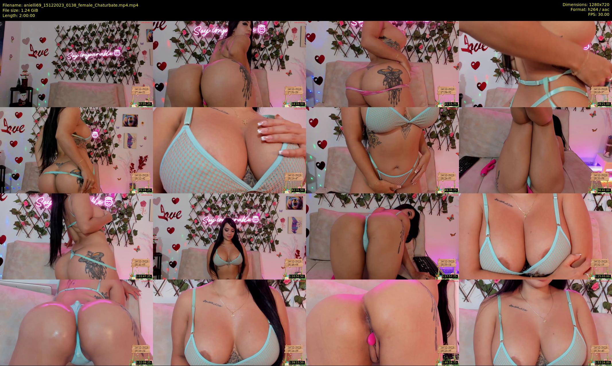 anielli69 — 120 minute Chaturbate female cam show recording, 720p, Dec 15, 2023