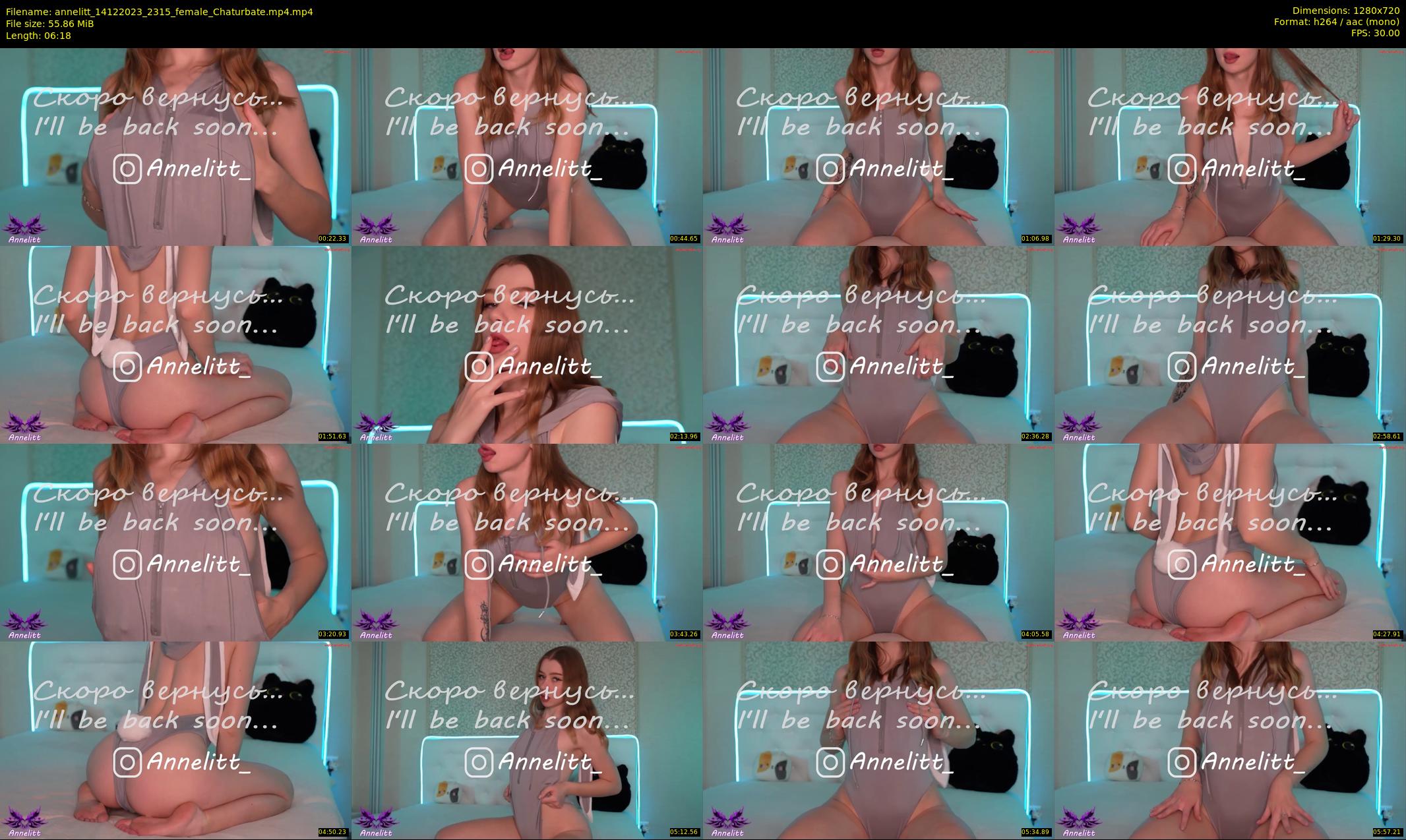 annelitt — 7 minute Chaturbate female cam show recording, 720p, Dec 14, 2023
