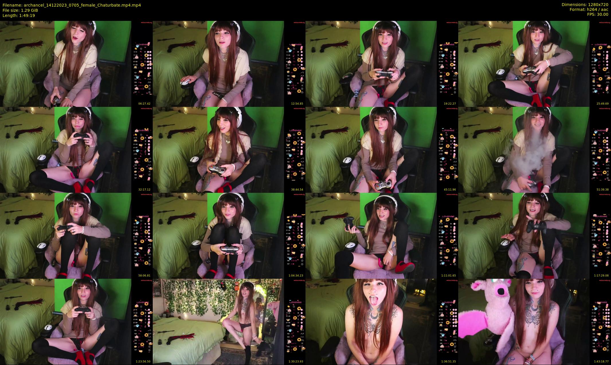 archancel — 110 minute Chaturbate female cam show recording, 720p, Dec 14, 2023