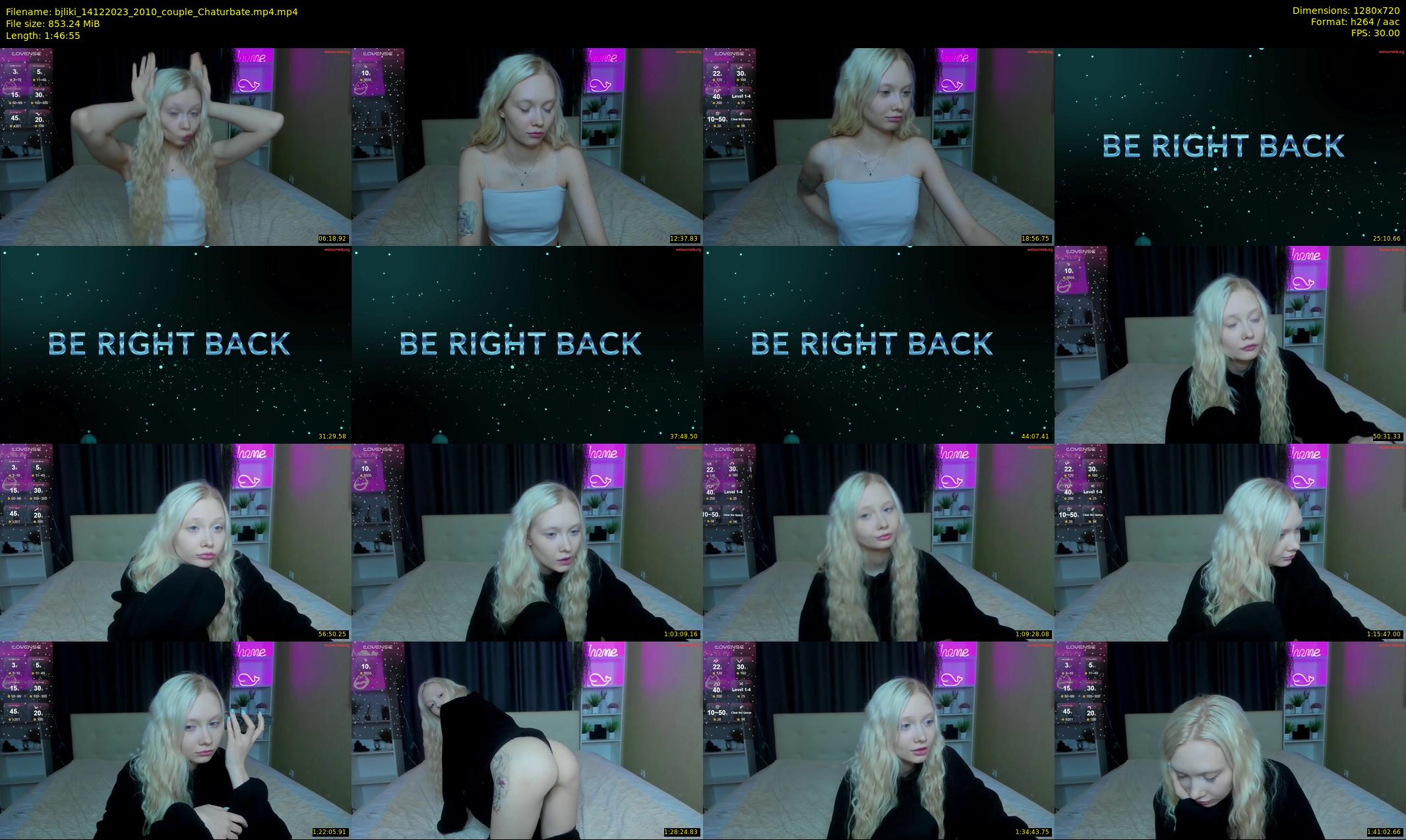 bjliki — 107 minute Chaturbate couple cam show recording, 720p, Dec 14, 2023