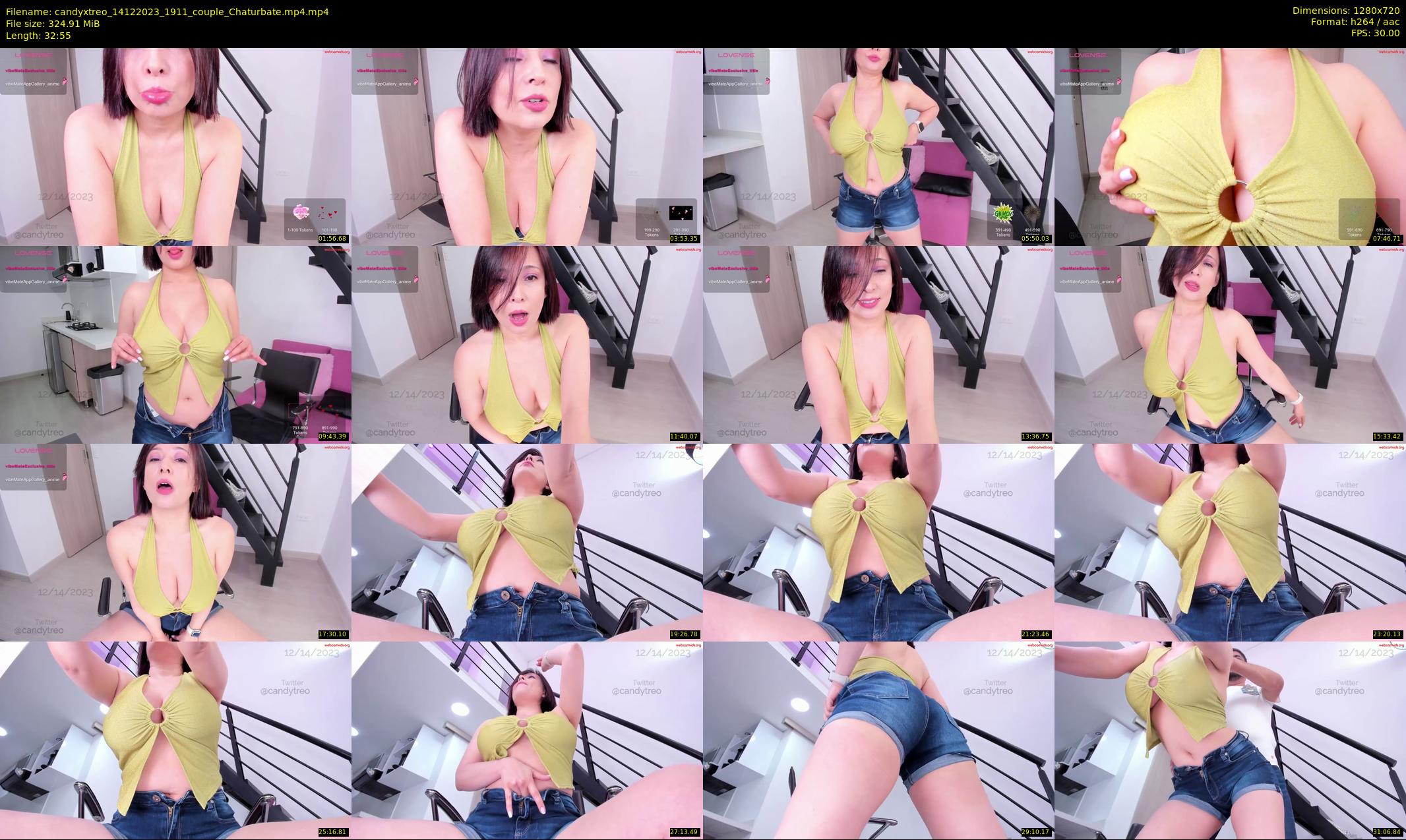 candyxtreo — 33 minute Chaturbate couple cam show recording, 720p, Dec 14, 2023