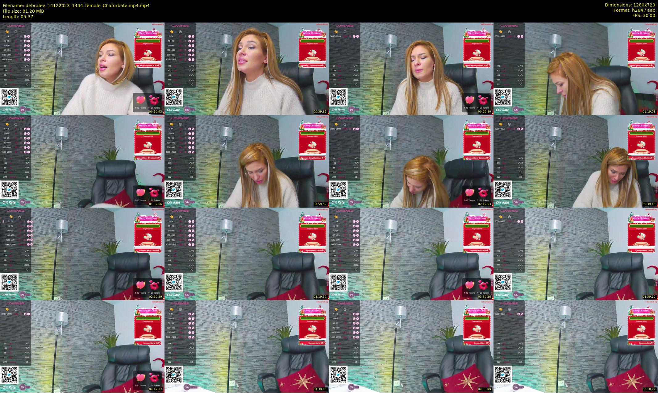 debralee — 6 minute Chaturbate female cam show recording, 720p, Dec 14, 2023
