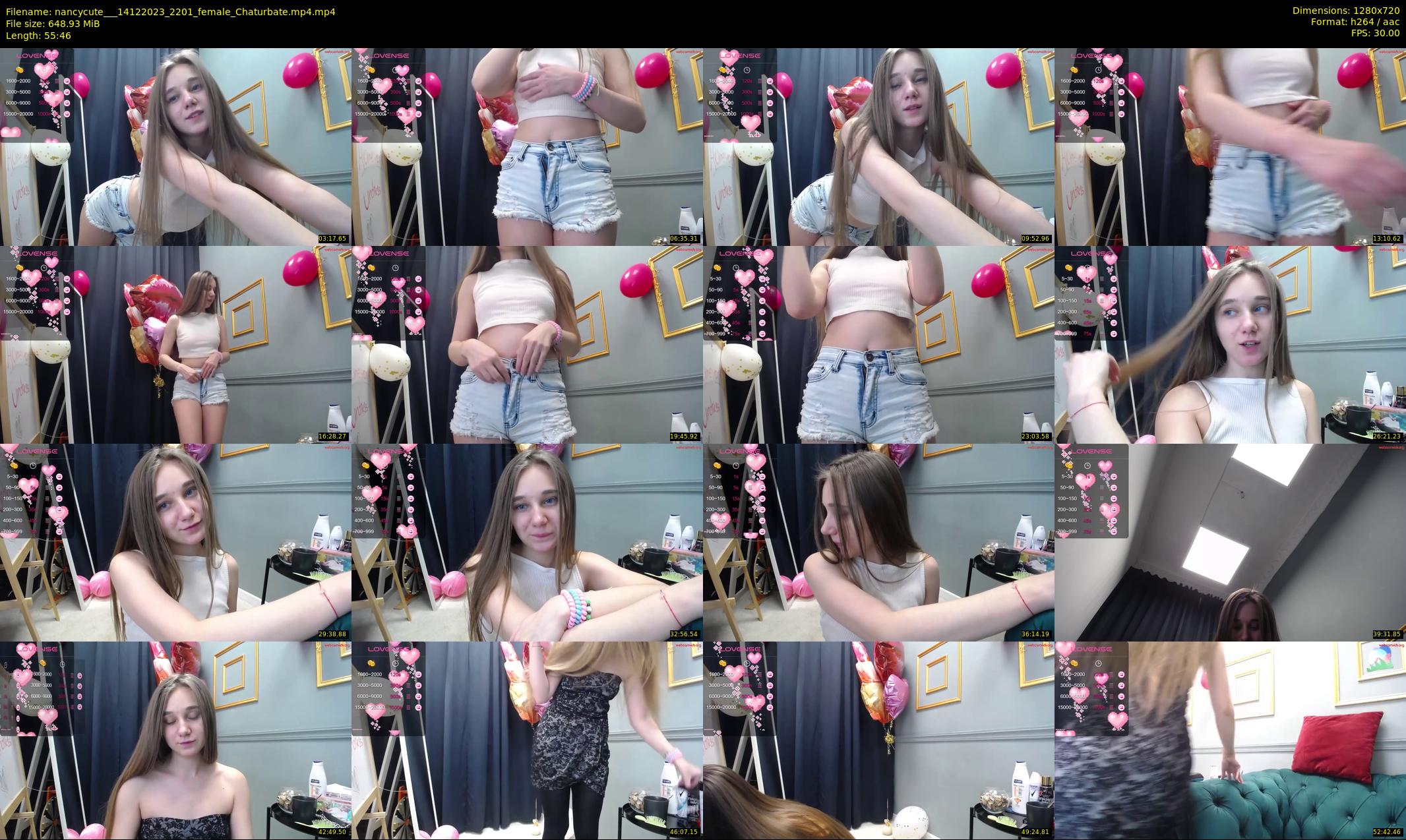 nancycute__ — 56 minute Chaturbate female cam show recording, 720p, Dec 14, 2023