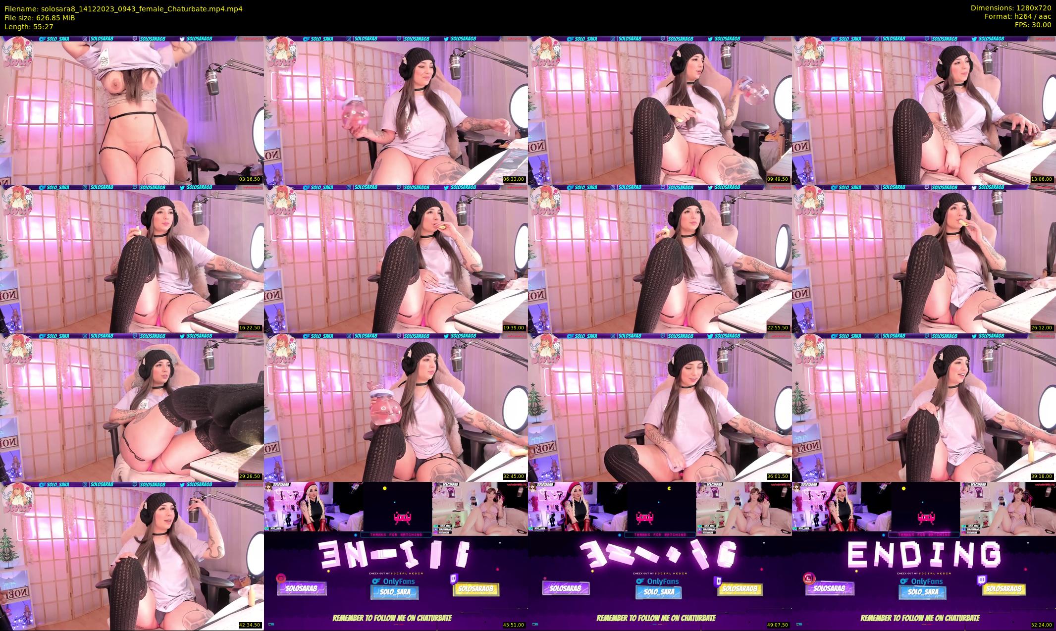solosara8 — 56 minute Chaturbate female cam show recording, 720p, Dec 14, 2023