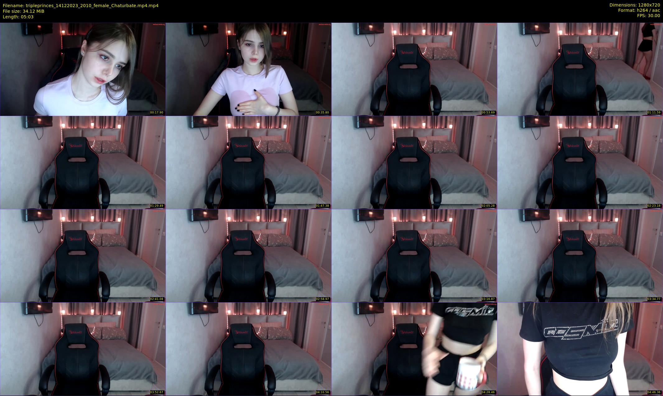 tripleprinces — 6 minute Chaturbate female cam show recording, 720p, Dec 14, 2023