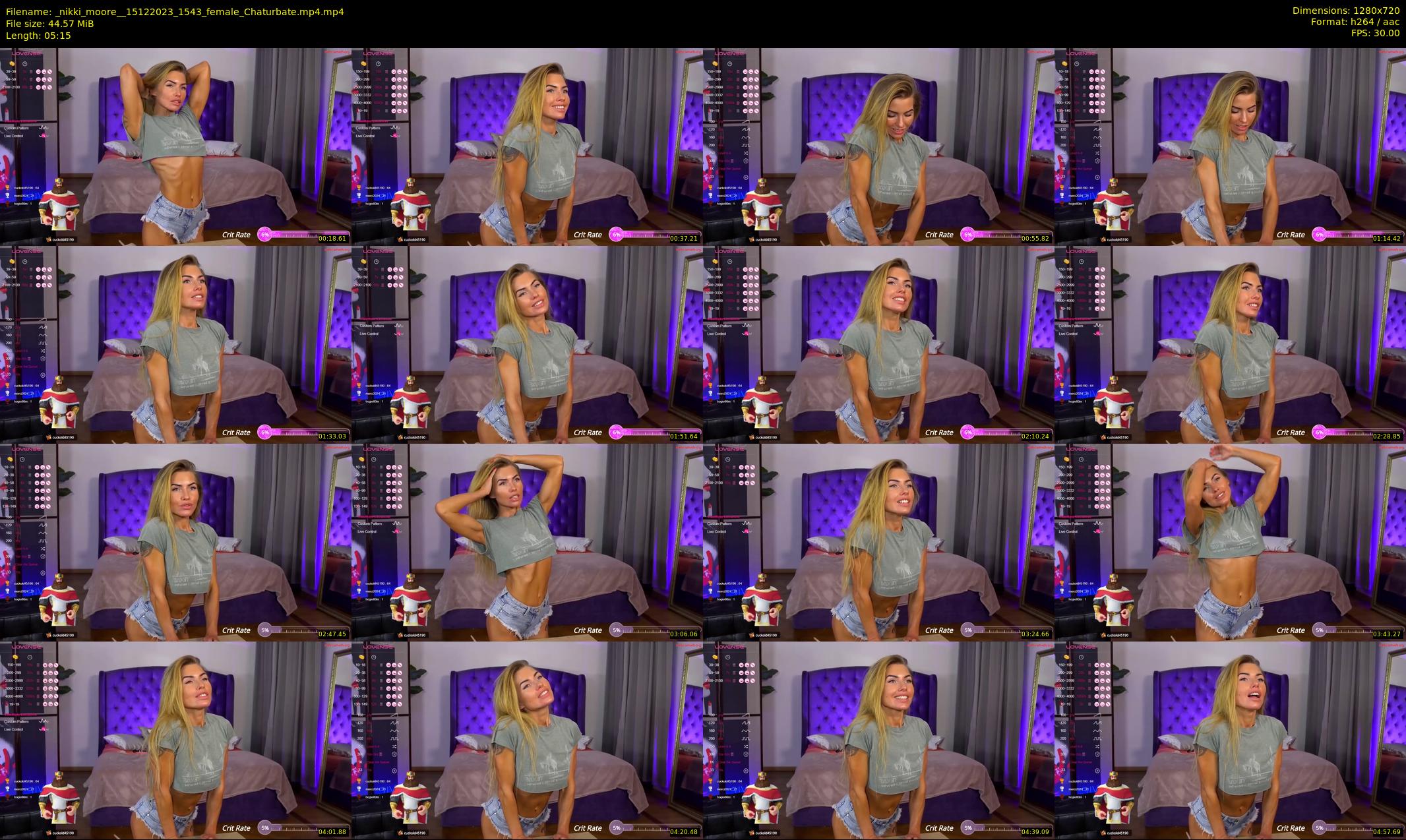 _nikki_moore_ — 6 minute Chaturbate female cam show recording, 720p, Dec 15, 2023