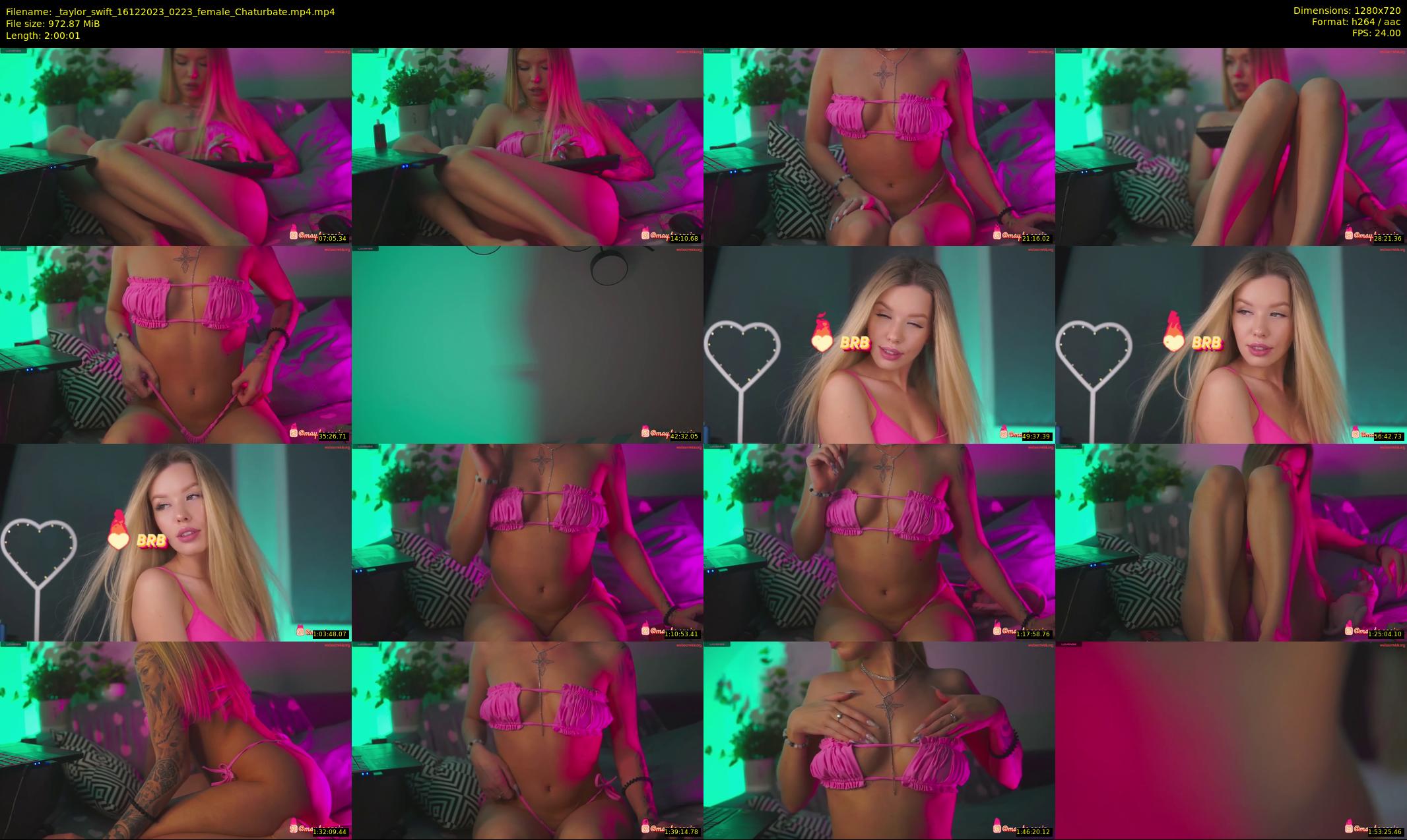 _taylor_swift — 121 minute Chaturbate female cam show recording, 720p, Dec 16, 2023