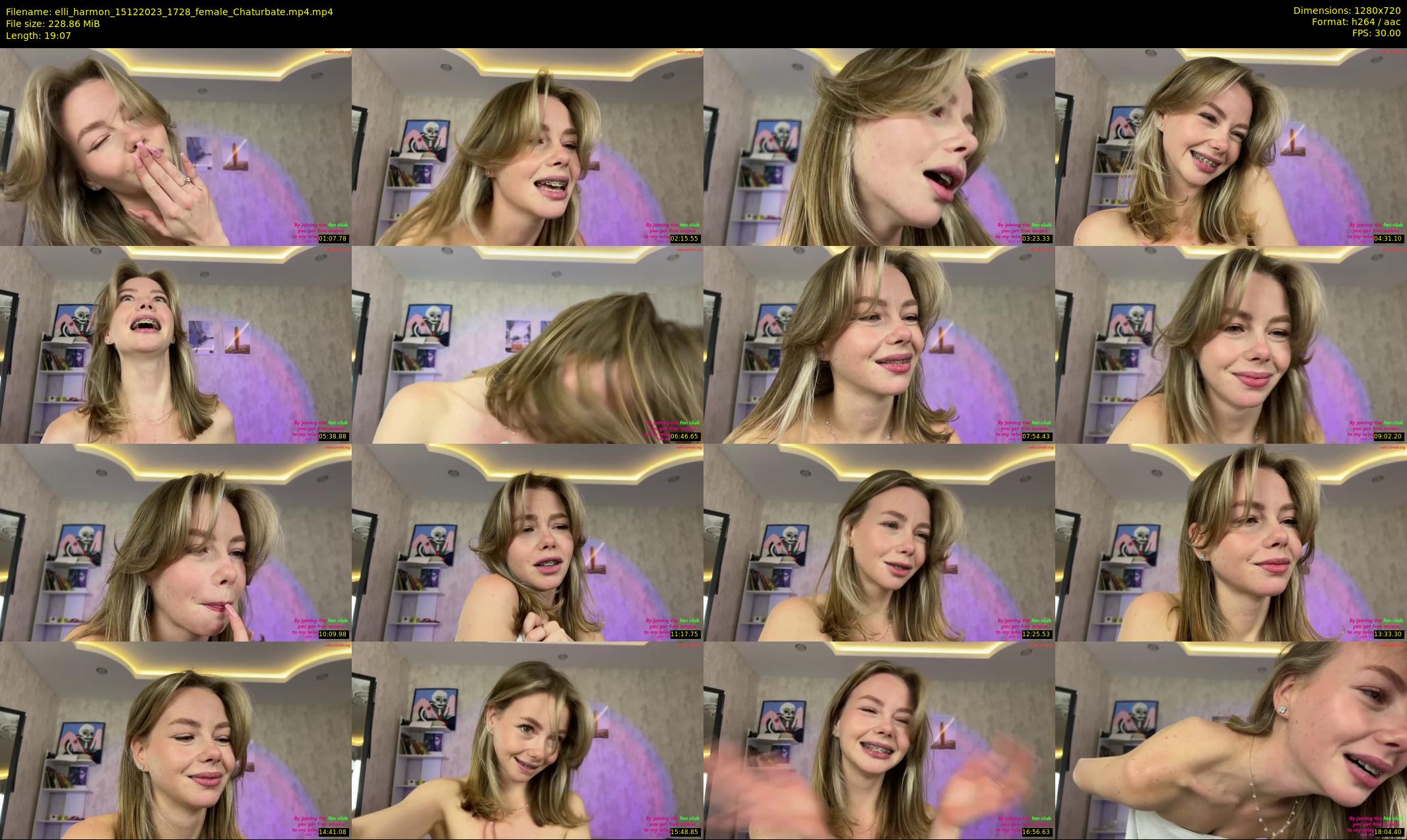 elli_harmon — 20 minute Chaturbate female cam show recording, 720p, Dec 15, 2023