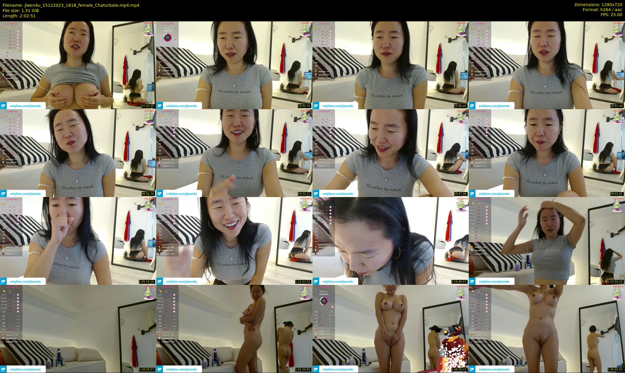 jiwon4u — 123 minute Chaturbate female cam show recording, 720p, Dec 15, 2023