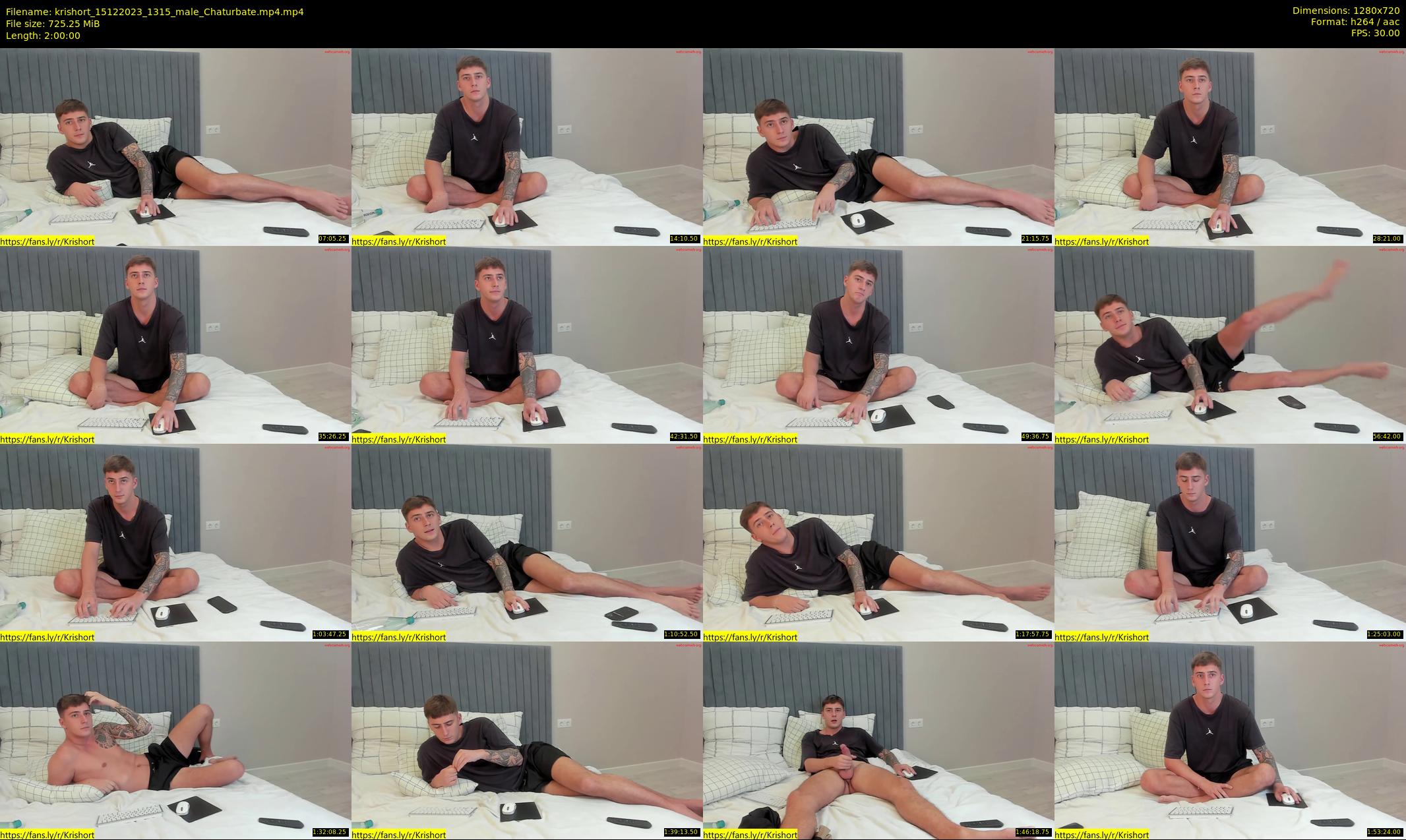 krishort — 120 minute Chaturbate male cam show recording, 720p, Dec 15, 2023