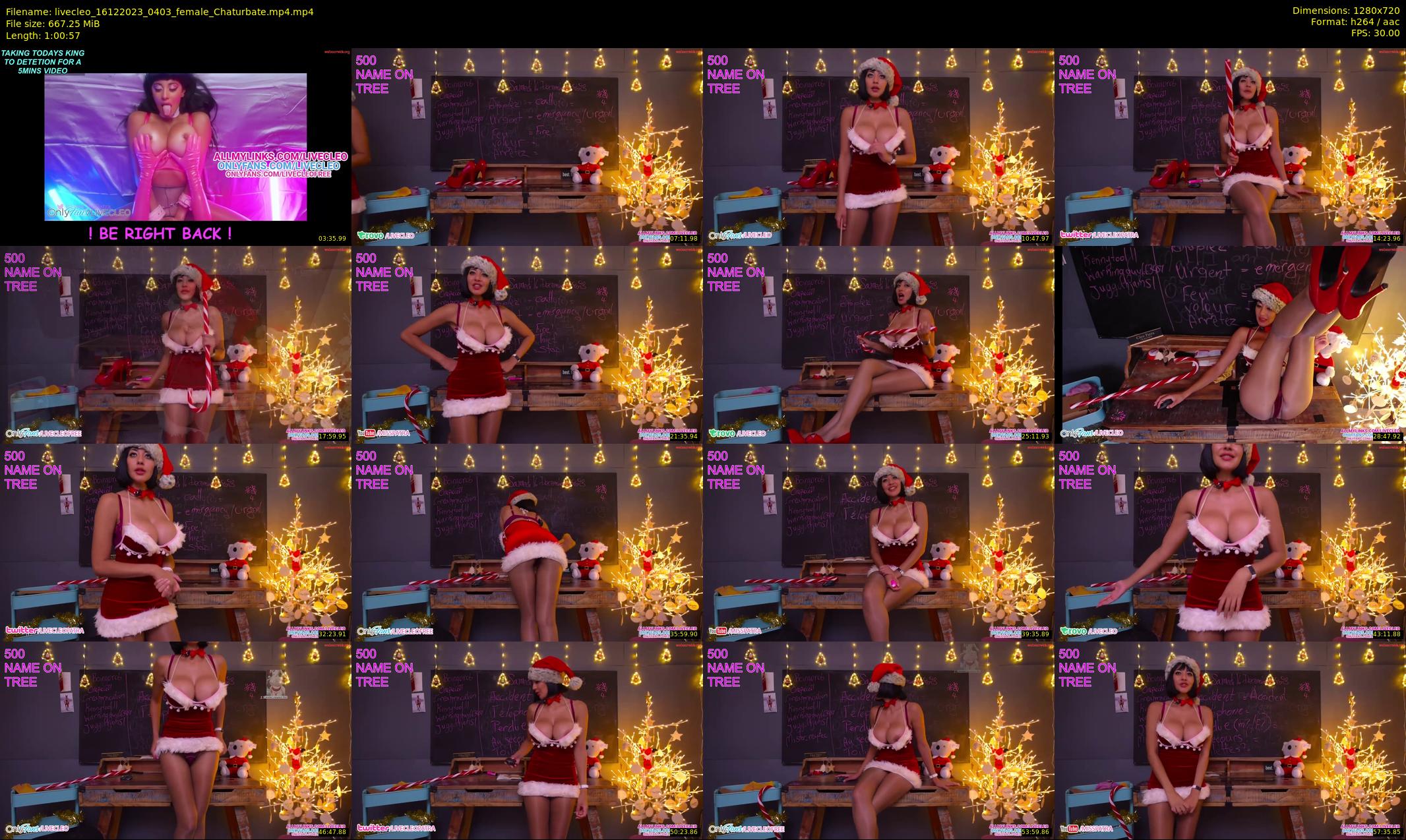 livecleo — 61 minute Chaturbate female cam show recording, 720p, Dec 16, 2023