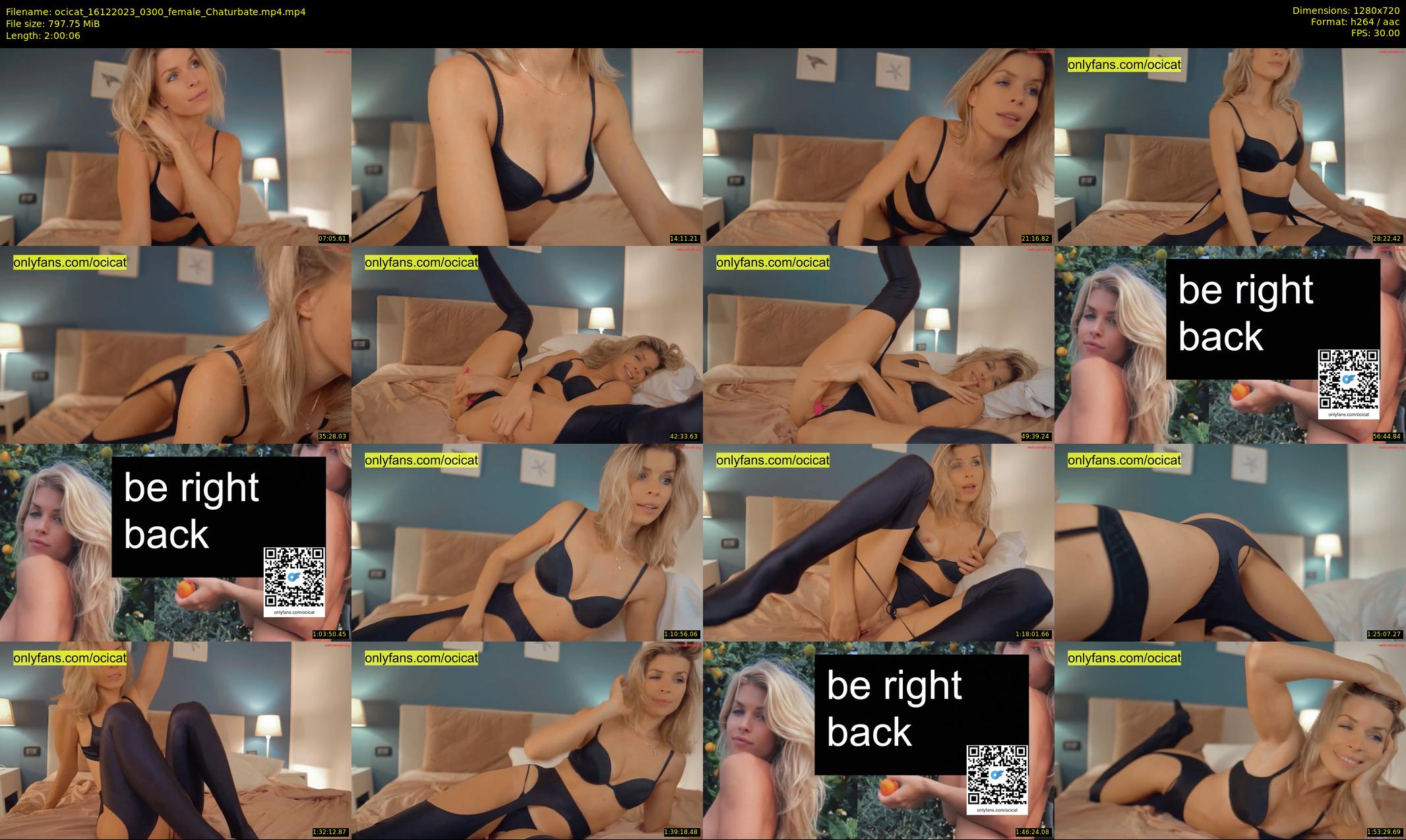 ocicat — 121 minute Chaturbate female cam show recording, 720p, Dec 16, 2023