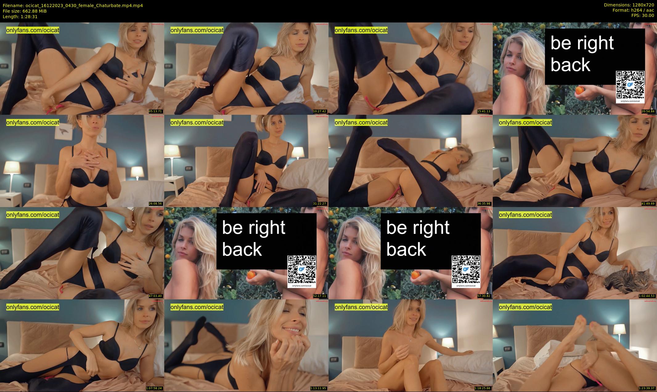ocicat — 89 minute Chaturbate female cam show recording, 720p, Dec 16, 2023