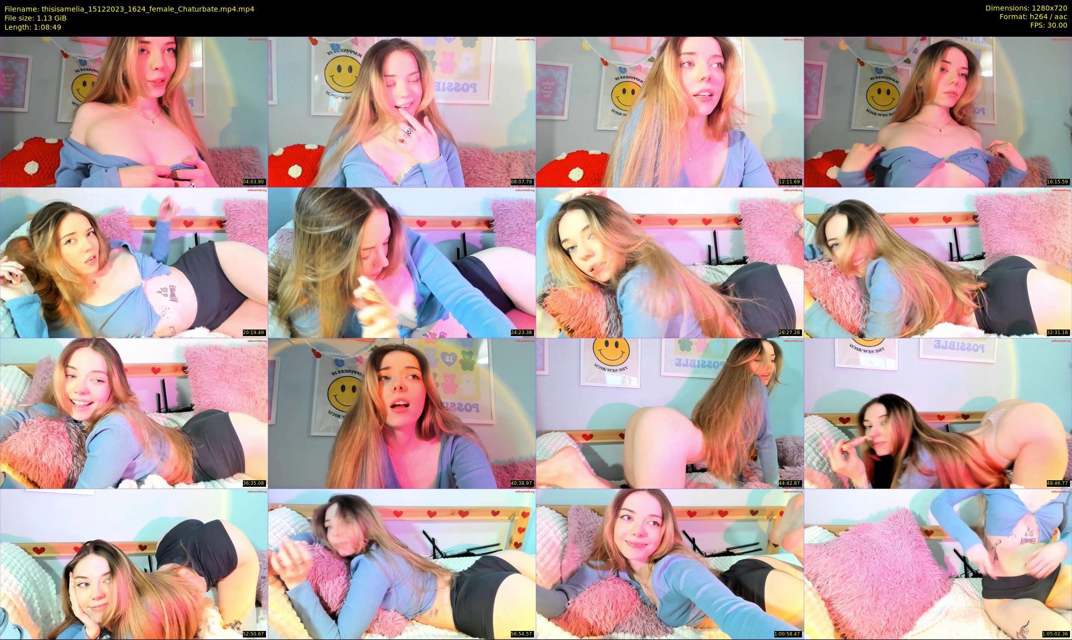thisisamelia — 69 minute Chaturbate female cam show recording, 720p, Dec 15, 2023