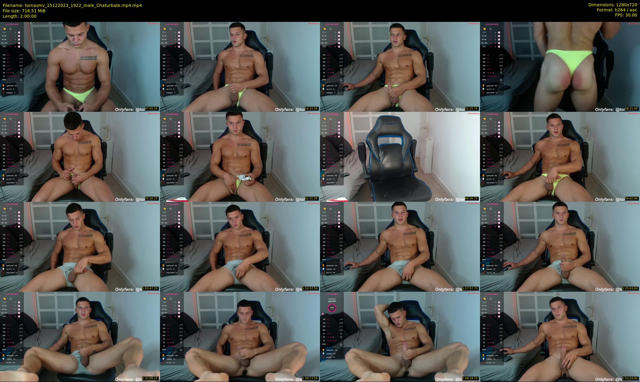 tomasmv — 120 minute Chaturbate male cam show recording, 720p, Dec 15, 2023
