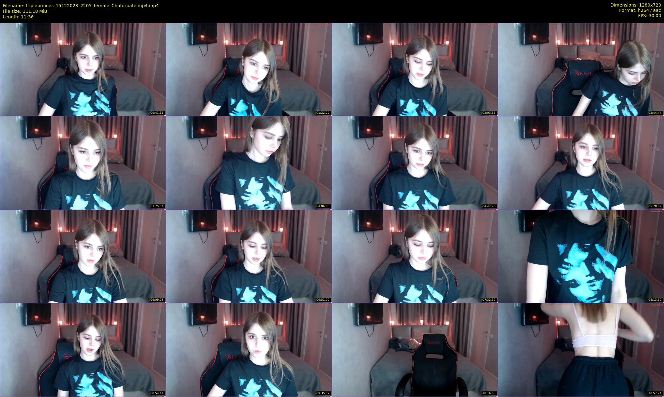 tripleprinces — 12 minute Chaturbate female cam show recording, 720p, Dec 15, 2023