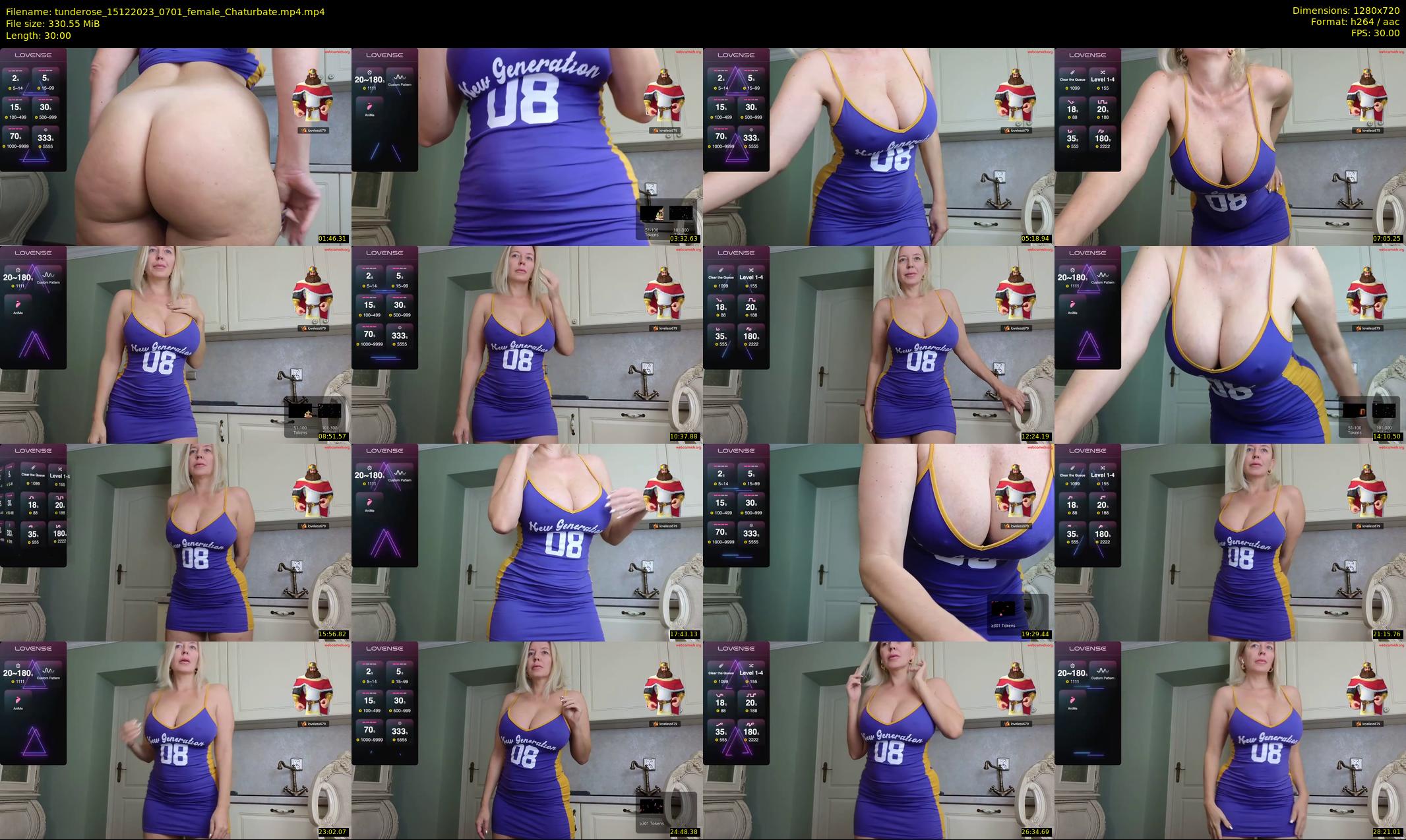 tunderose — 30 minute Chaturbate female cam show recording, 720p, Dec 15, 2023