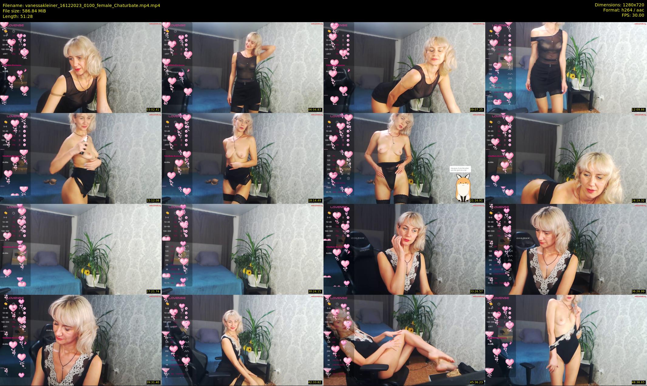 vanessakleiner — 52 minute Chaturbate female cam show recording, 720p, Dec 16, 2023