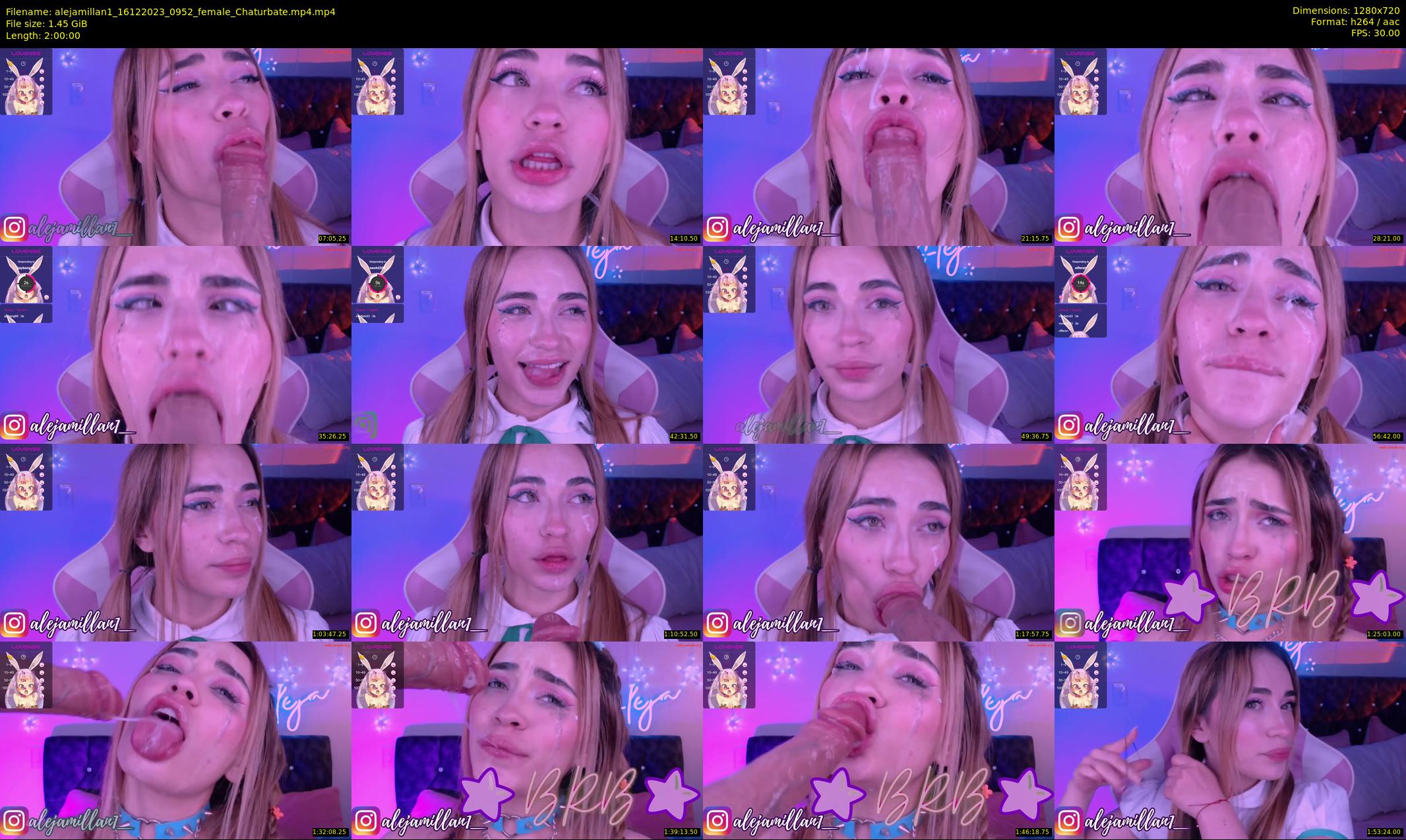 alejamillan1 — 120 minute Chaturbate female cam show recording, 720p, Dec 16, 2023