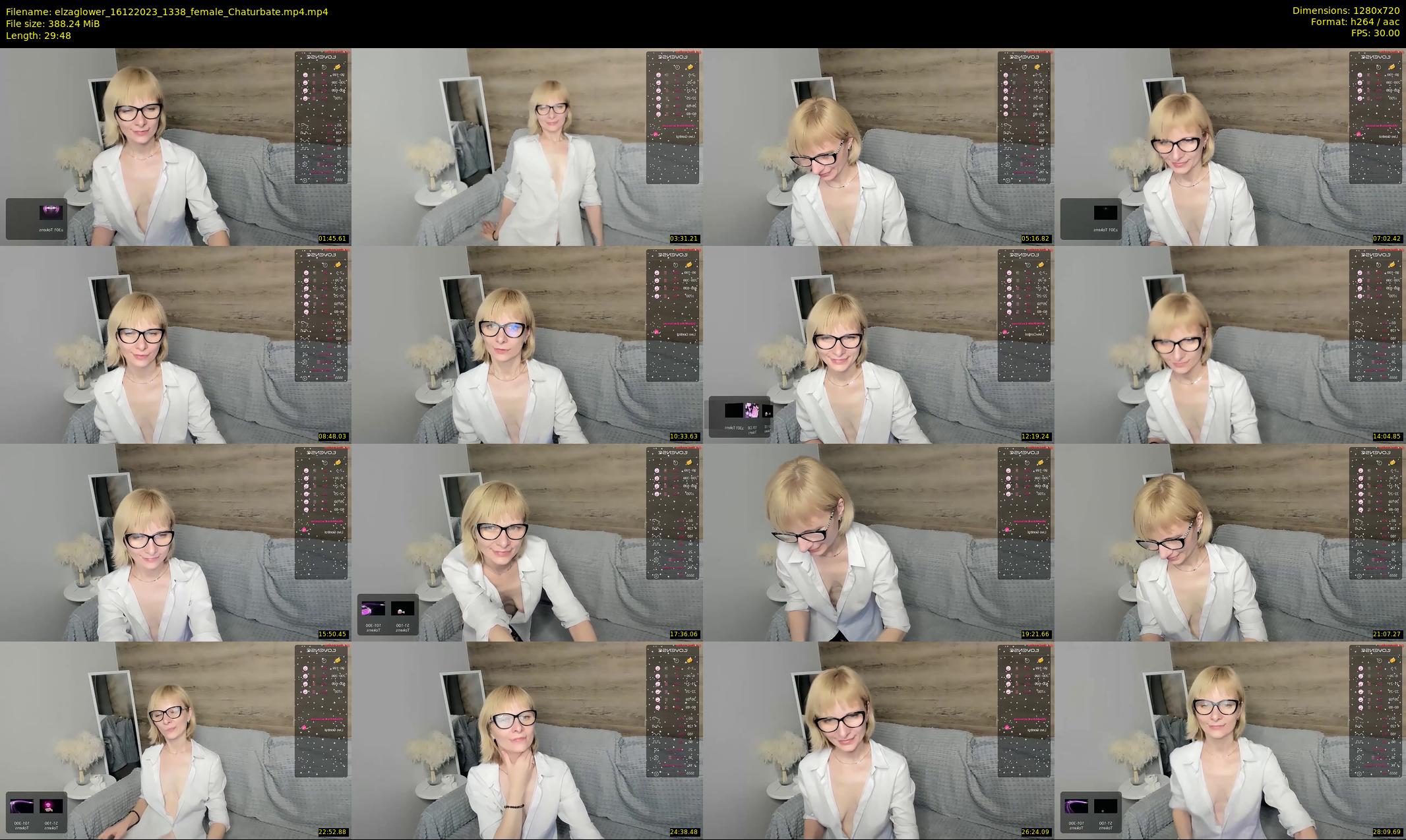 elzaglower — 30 minute Chaturbate female cam show recording, 720p, Dec 16, 2023