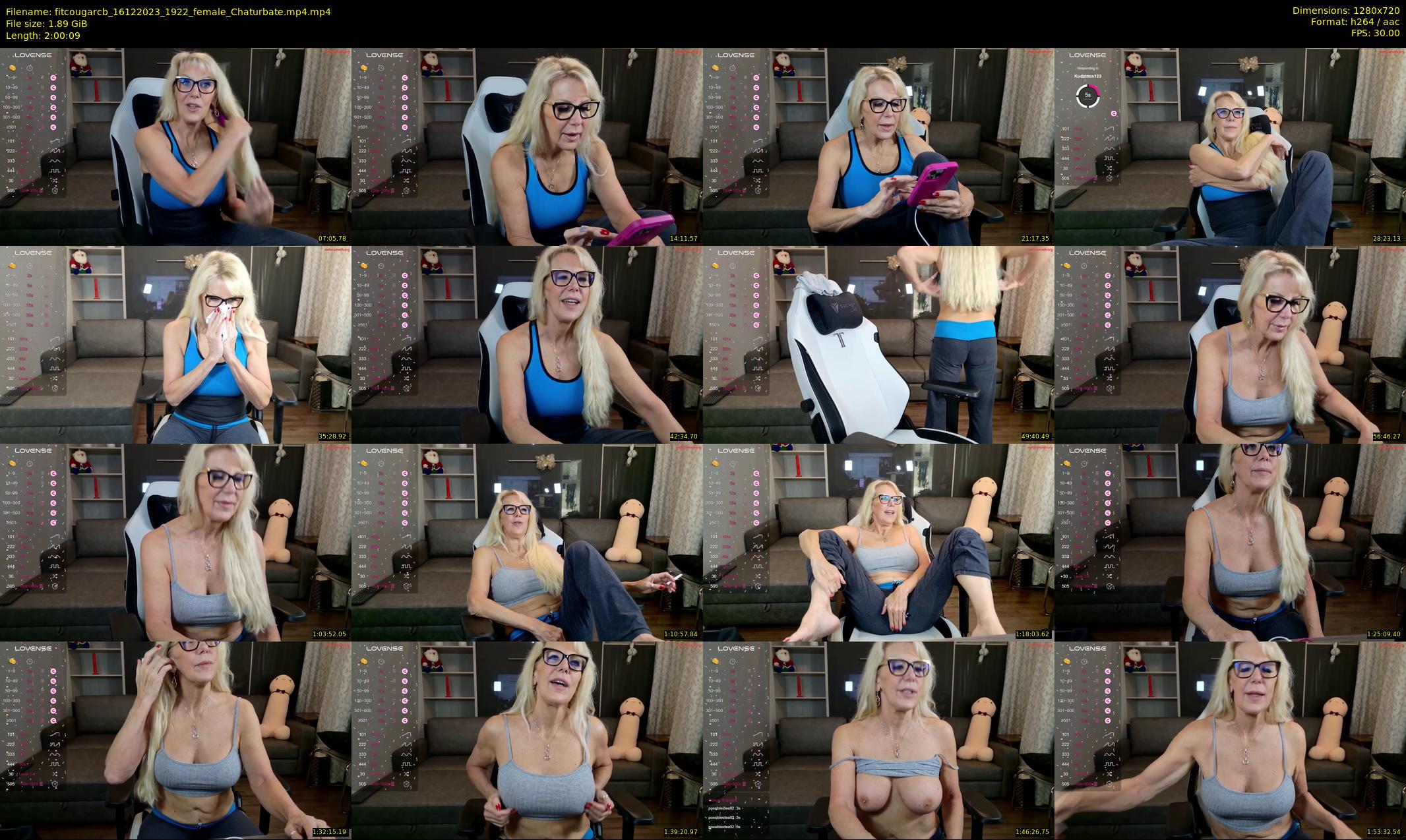 fitcougarcb — 121 minute Chaturbate female cam show recording, 720p, Dec 16, 2023