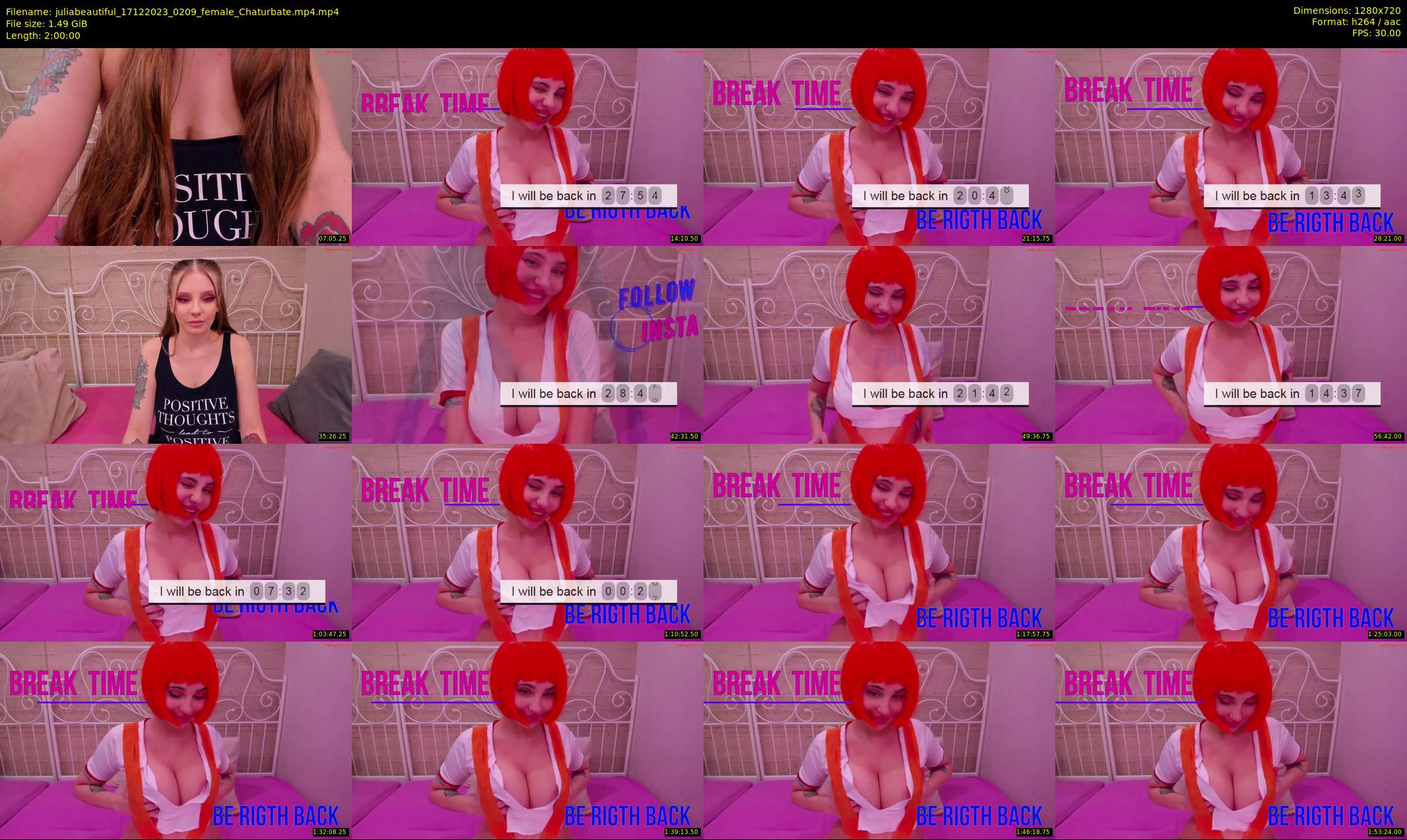 juliabeautiful — 120 minute Chaturbate female cam show recording, 720p, Dec 17, 2023