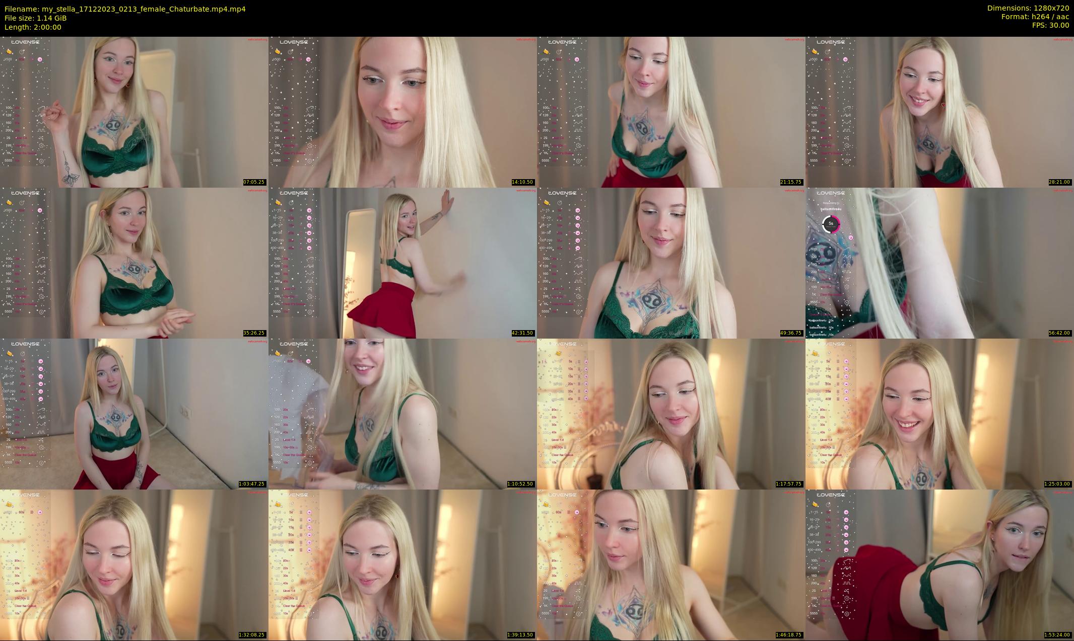 my_stella — 120 minute Chaturbate female cam show recording, 720p, Dec 17, 2023