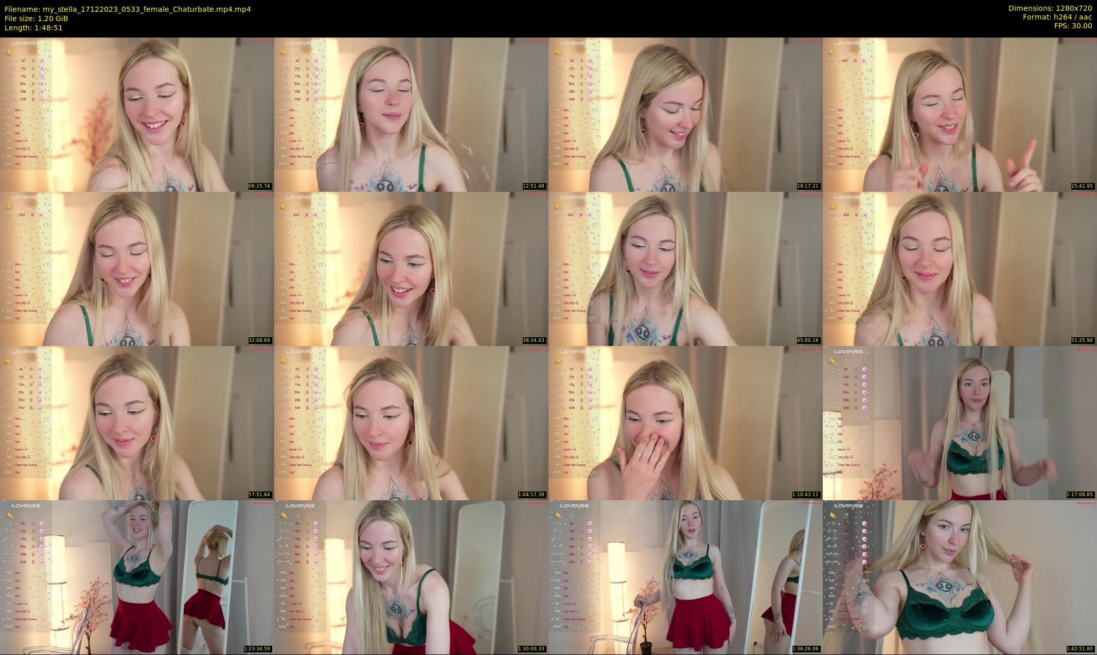 my_stella — 109 minute Chaturbate female cam show recording, 720p, Dec 17, 2023