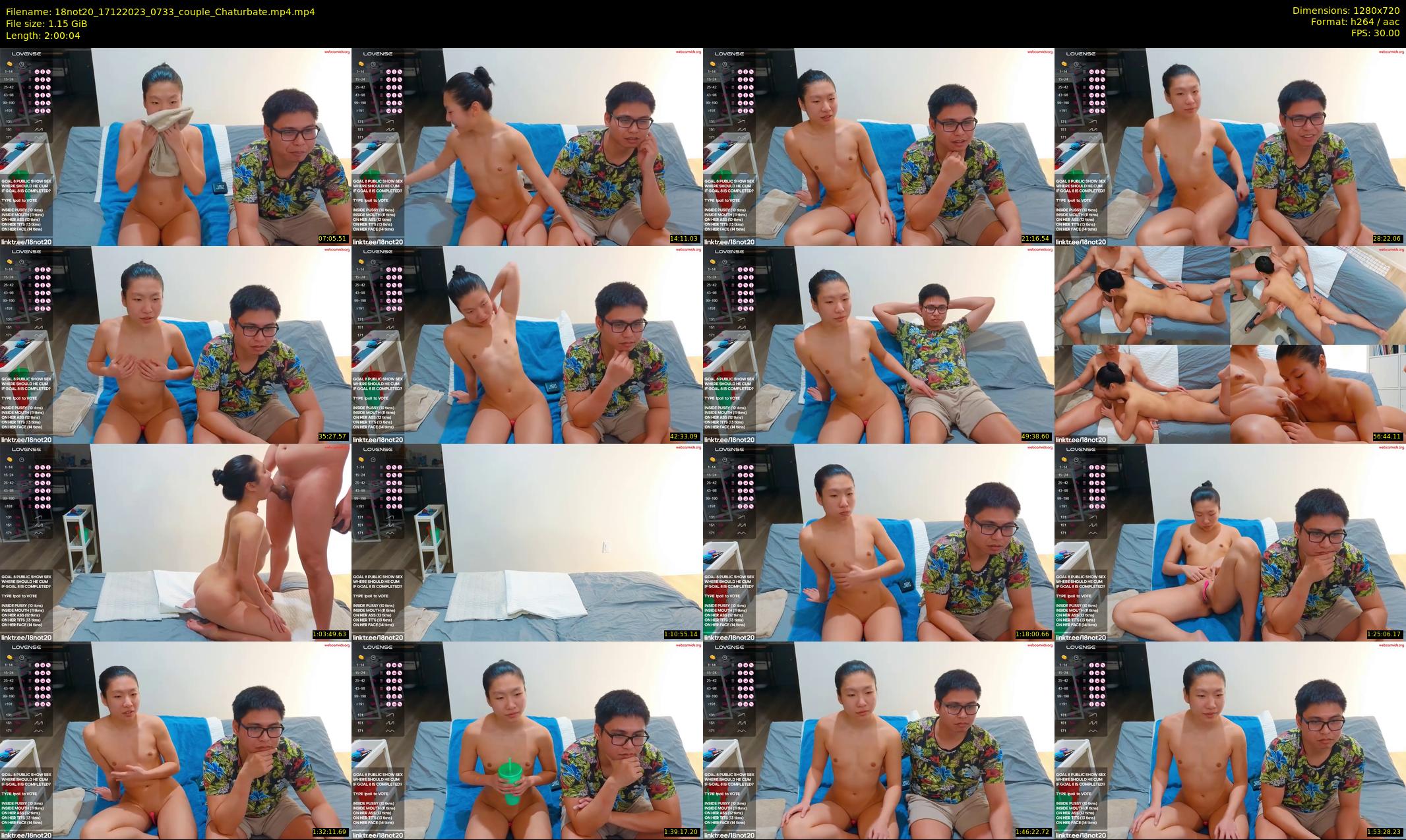 18not20 — 121 minute Chaturbate couple cam show recording, 720p, Dec 17, 2023