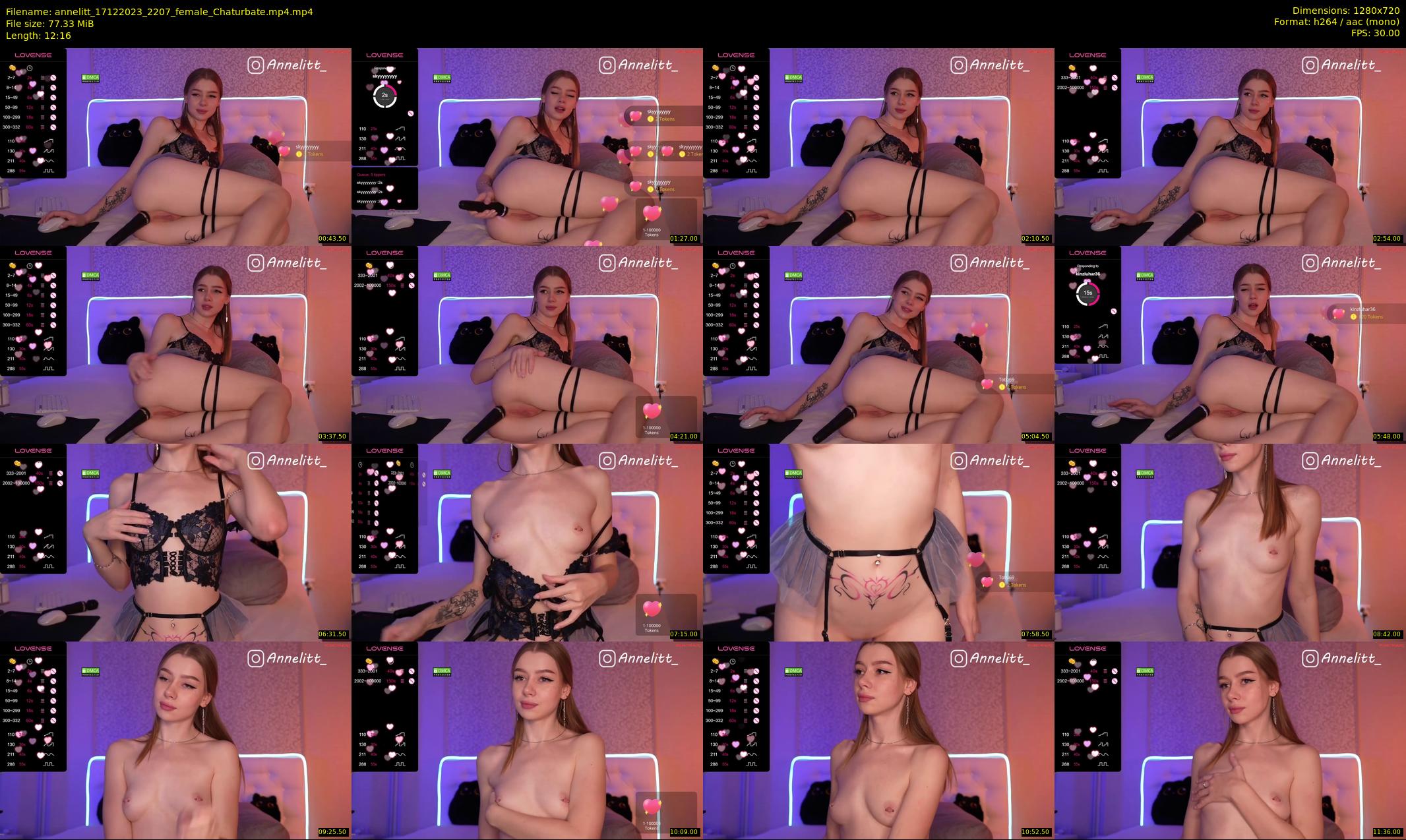 annelitt — 13 minute Chaturbate female cam show recording, 720p, Dec 17, 2023