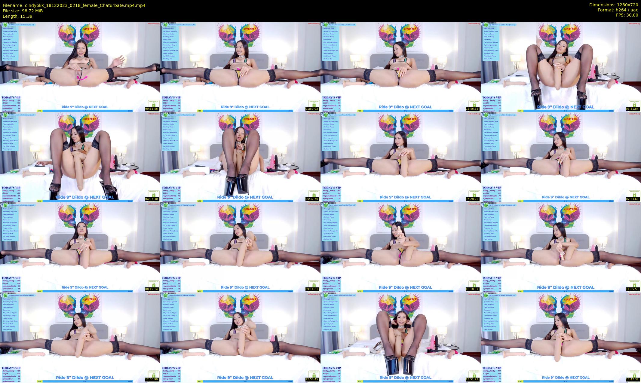 cindybkk — 16 minute Chaturbate female cam show recording, 720p, Dec 18, 2023