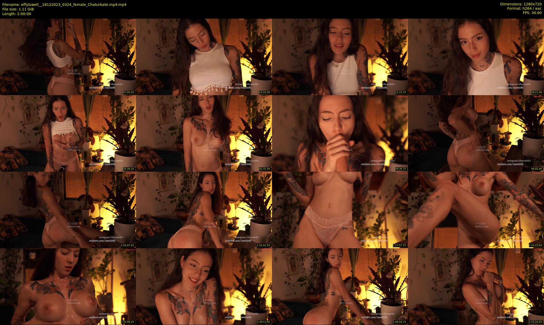 effylowell_ — 120 minute Chaturbate female cam show recording, 720p, Dec 18, 2023